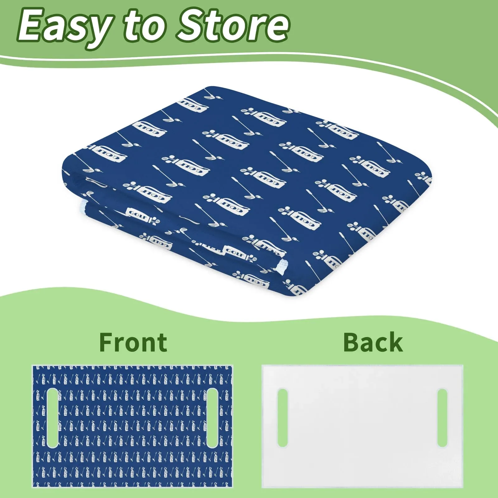 Tiveruda 51" x 31" Navy Double Golf Cart Seat Cover image 4