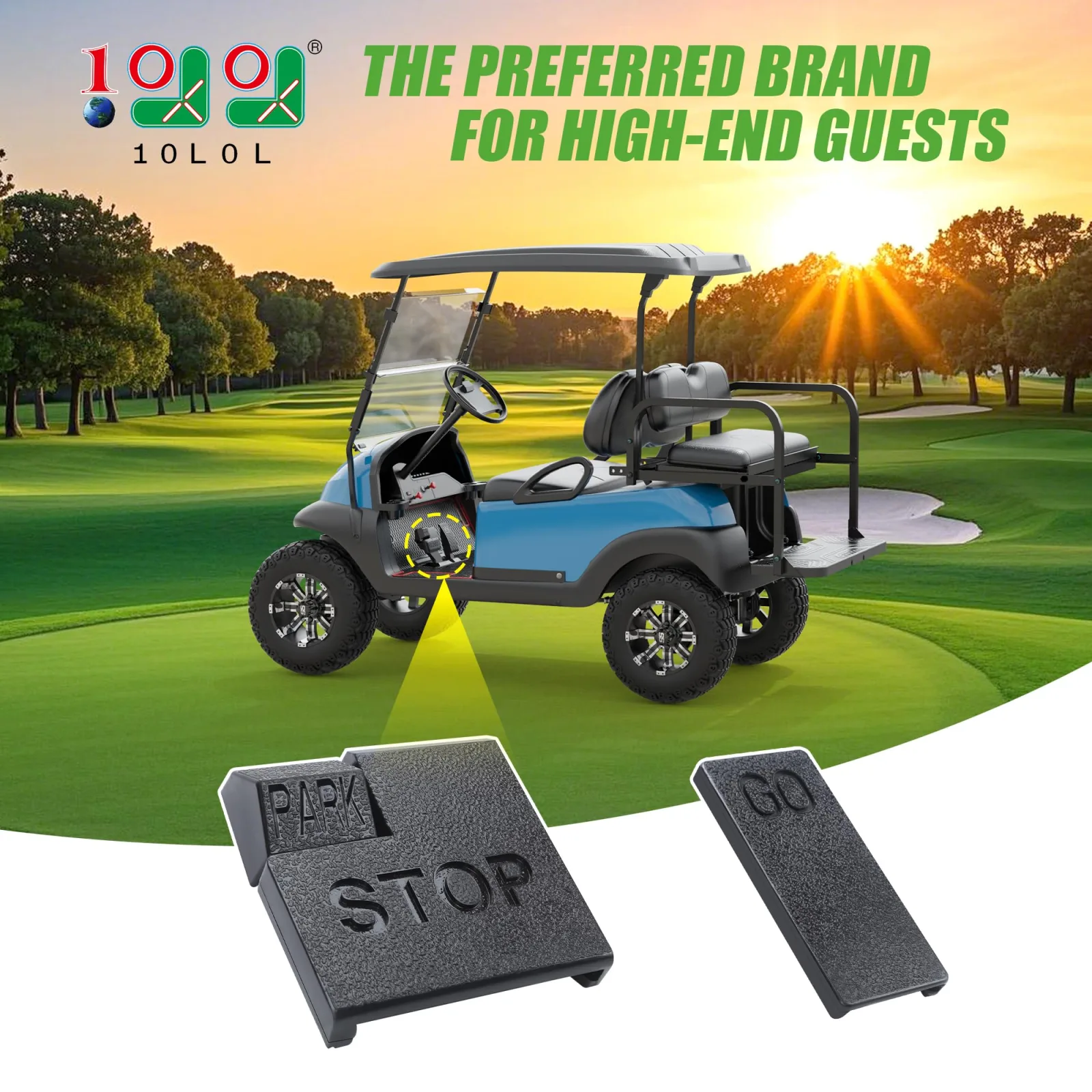 10L0L Pedal Pad Kit for Club Car Precedent 2004-Up image 2