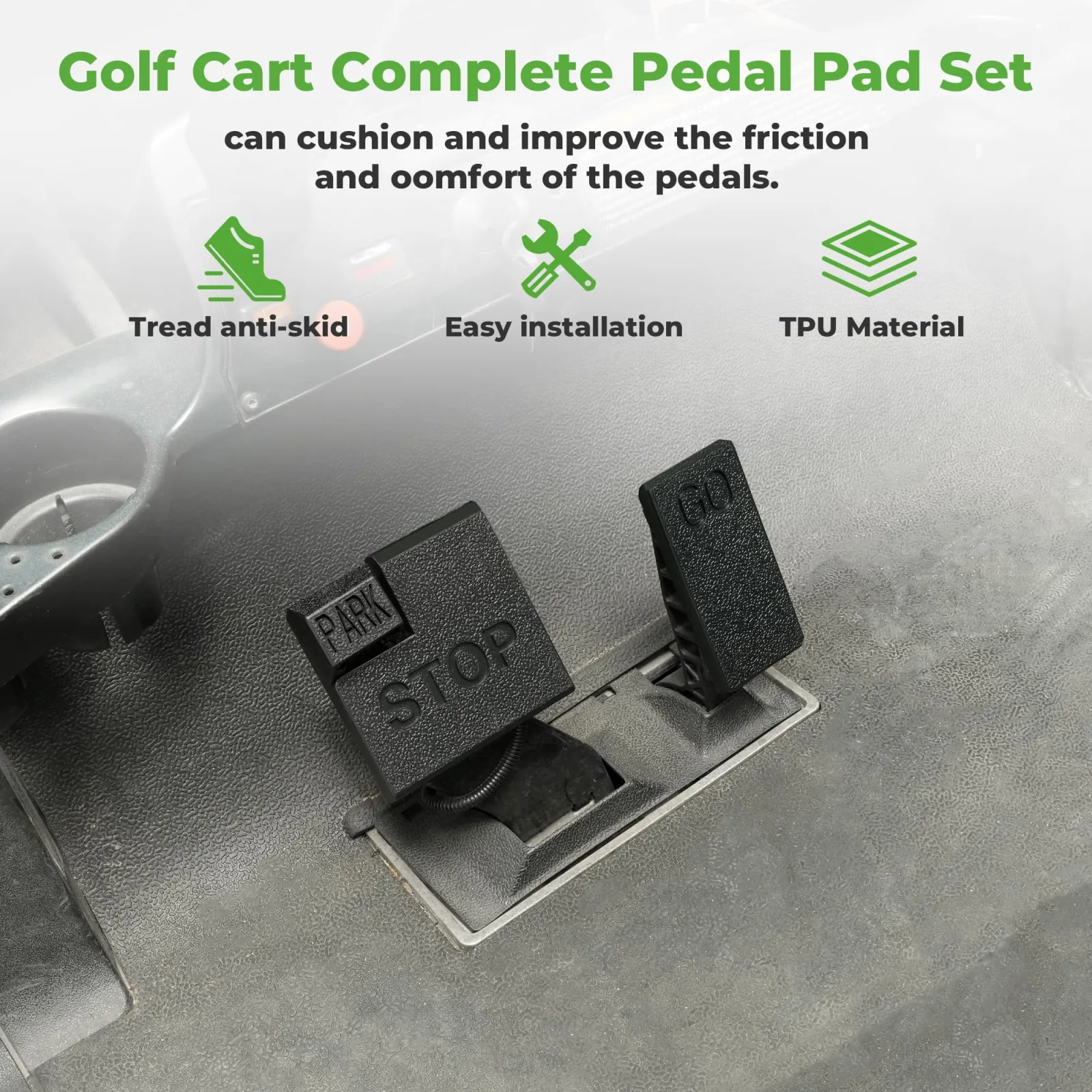 10L0L Pedal Pad Kit for Club Car Precedent 2004-Up image 3