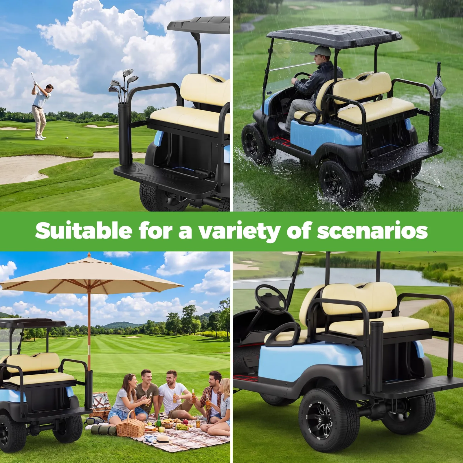 10L0L Golf Cart Tube Holder for Yamaha, Club Car & E-Z-GO image 4