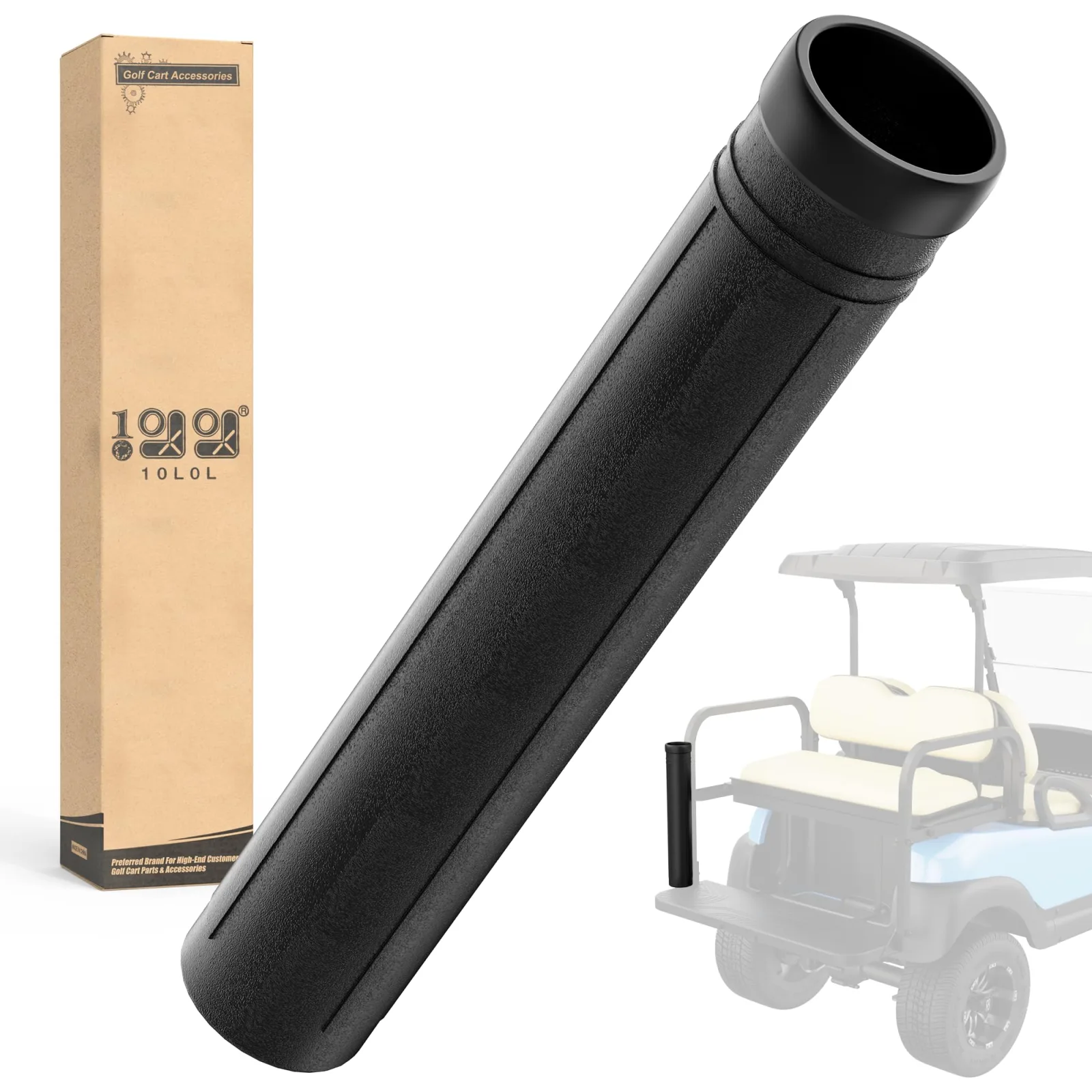 10L0L Golf Cart Tube Holder for Yamaha, Club Car & E-Z-GO
