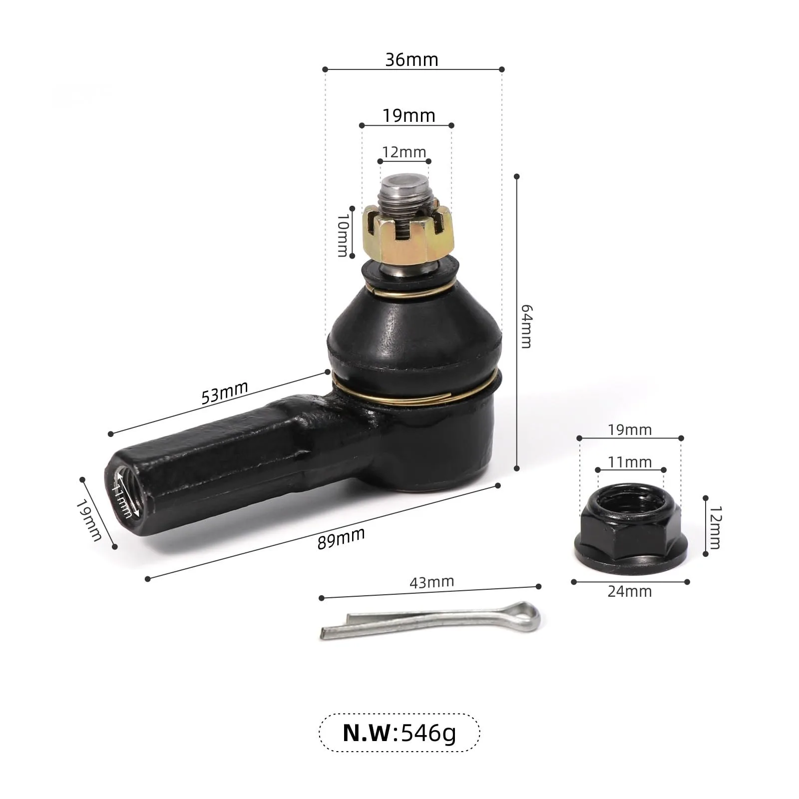 сYKKxBKGM Golf Cart Tie Rod Ball Head Set image 2