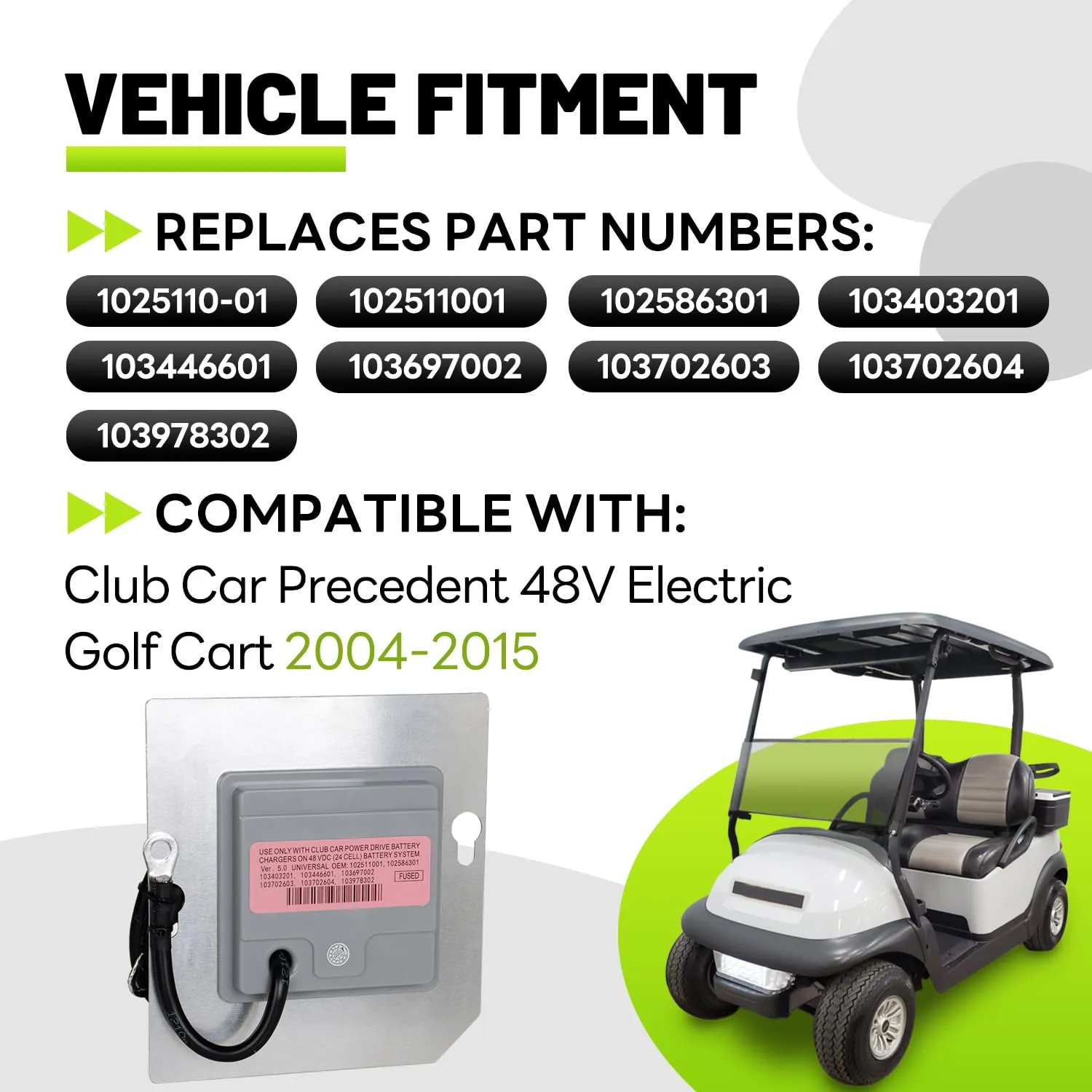 EZAPEX On-Board Computer 1025110-01 for Club Car Precedent (48V, 2004-2015) image 2