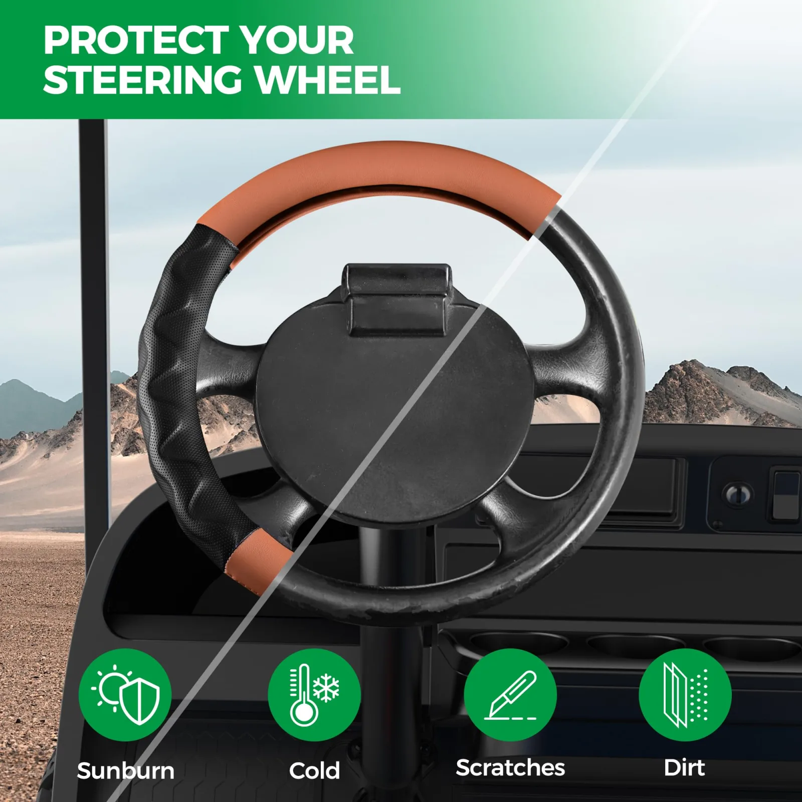 10L0L 13-Inch Steering Wheel Cover for E-Z-GO TXT & RXV image 4