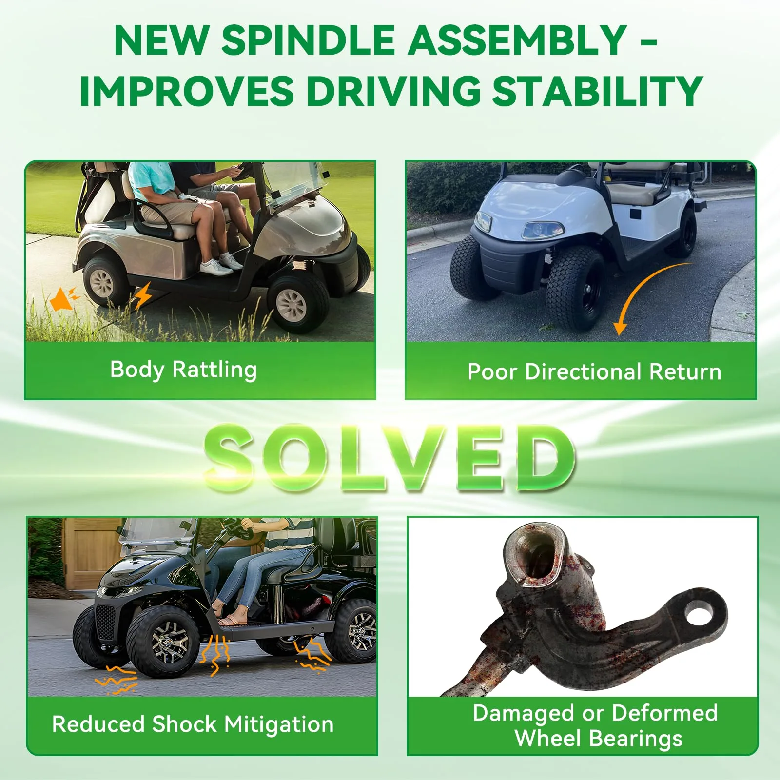 Panglong Front Left Spindle for E-Z-GO RXV image 4