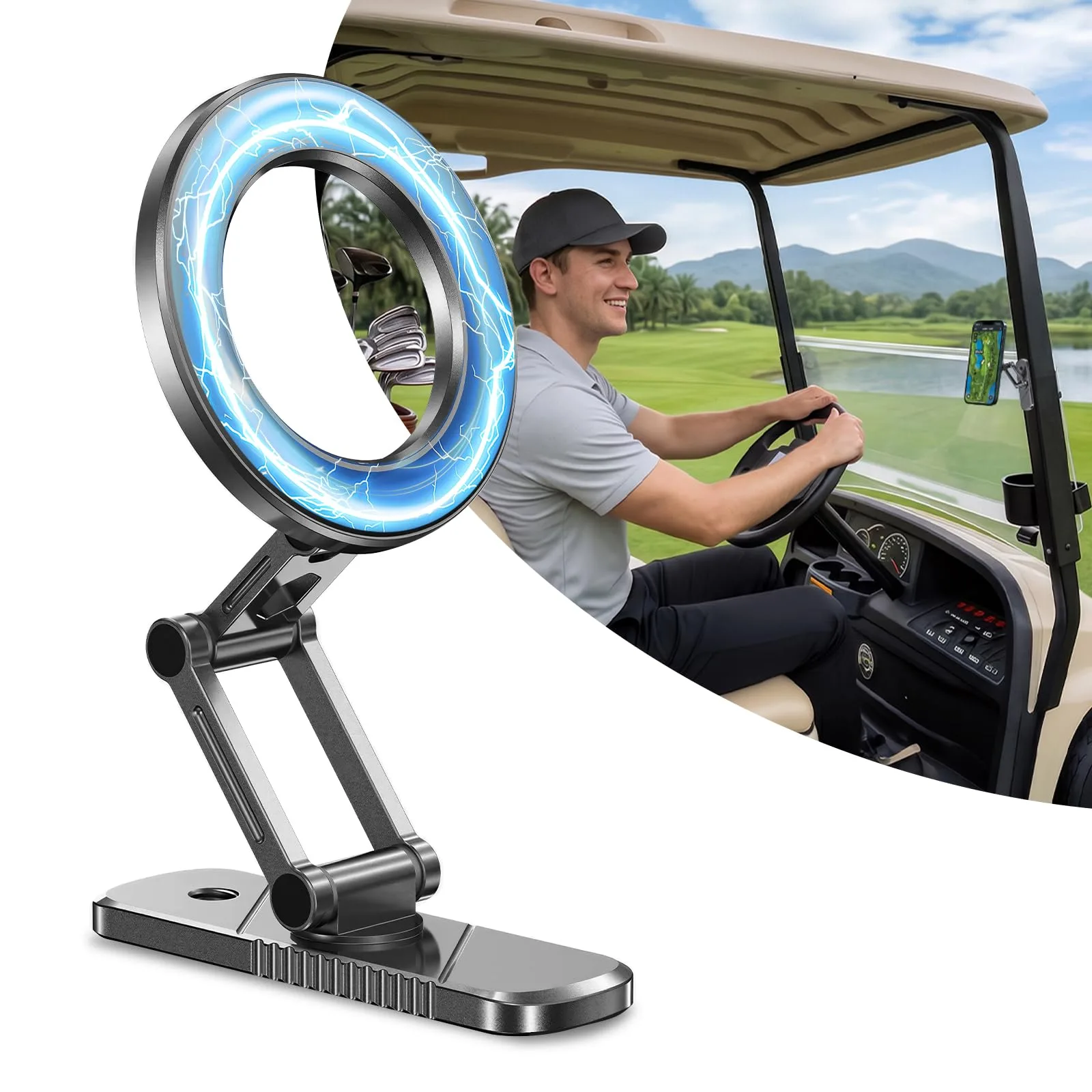 NEVERLAND Magnetic Golf Cart Phone Holder A50-SJZJ-01A