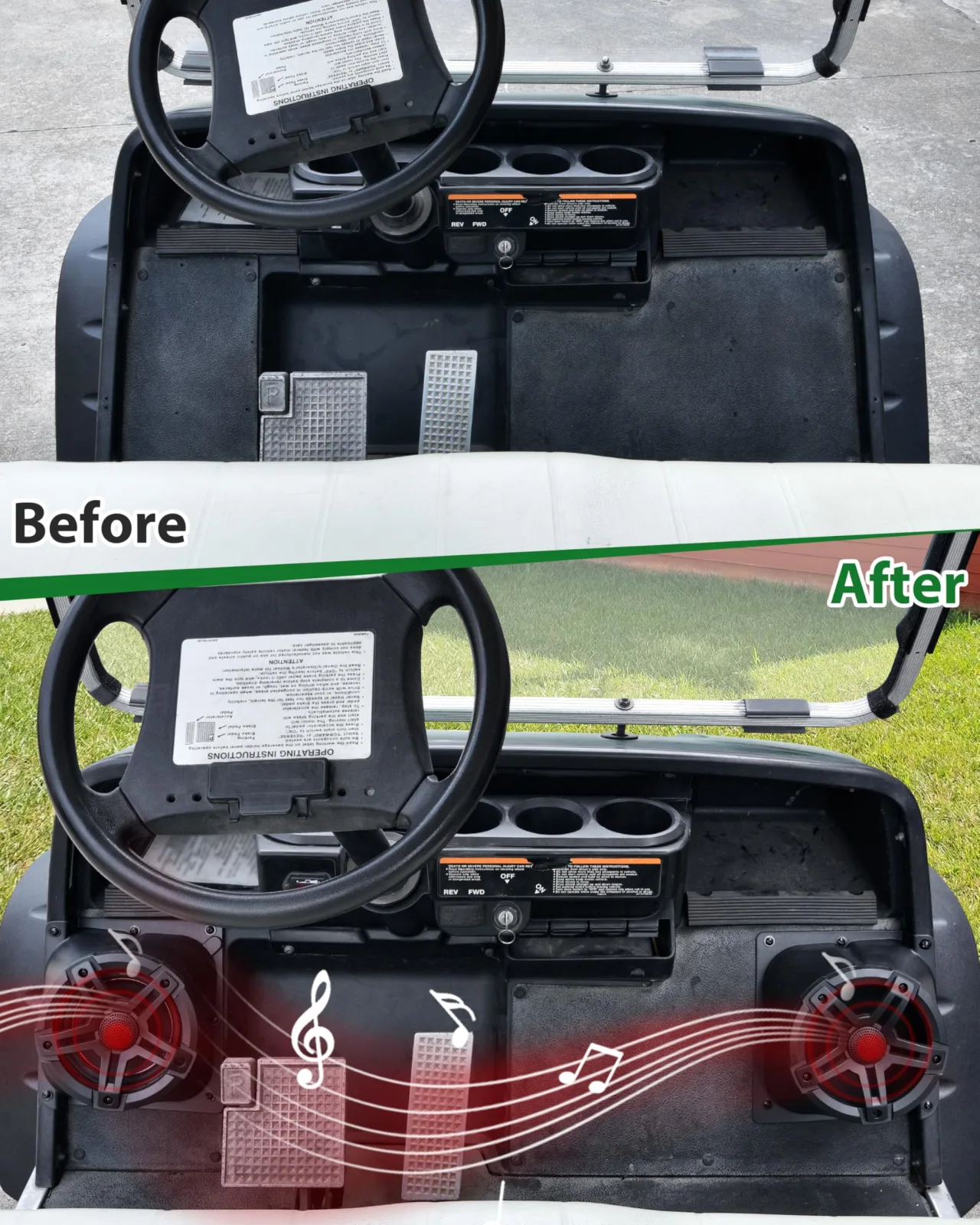 SAUTVS Speaker Pods for Yamaha G14-G22 Golf Carts image 2