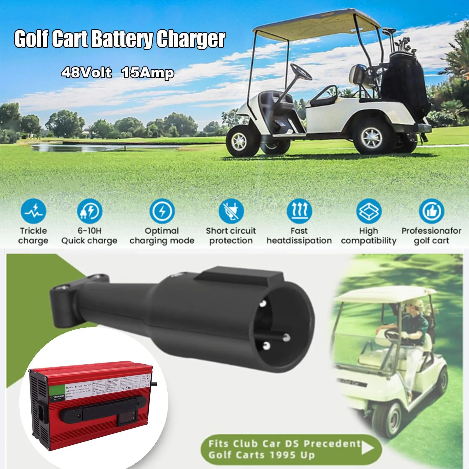 WJIANY 48V 15A Golf Cart Battery Charger image 2