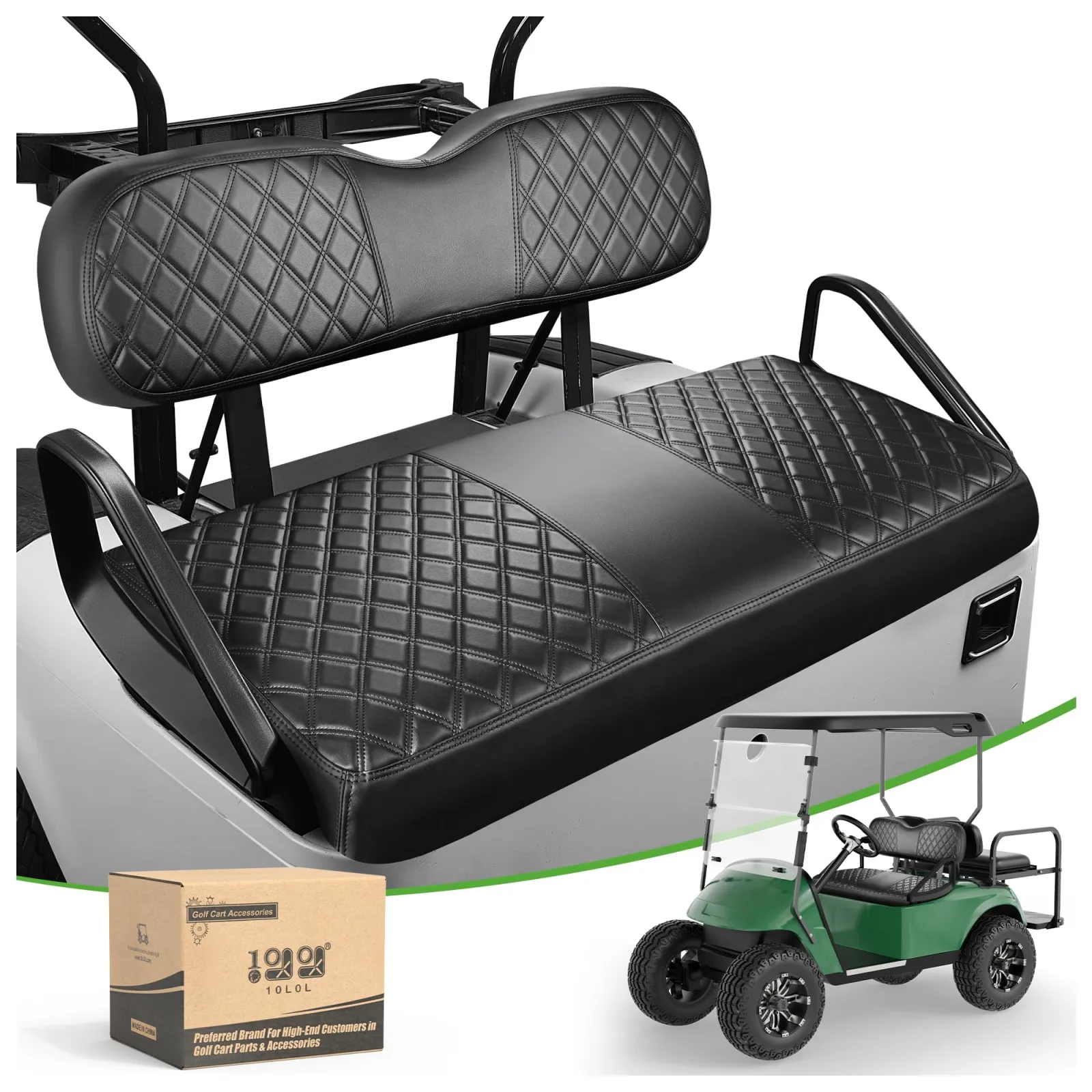 10L0L F08-F Front Seat Covers for Club Car Precedent & E-Z-GO TXT