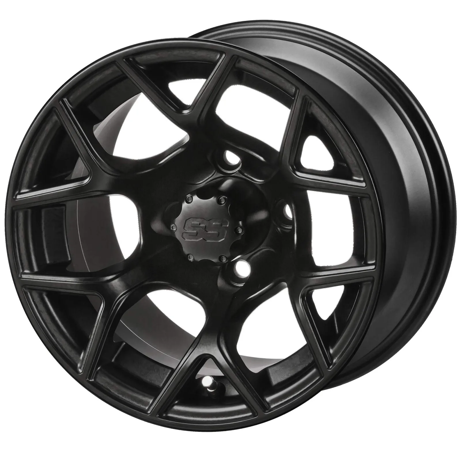 RM Cart 12-Inch Ninja Matte Black Golf Cart Wheels