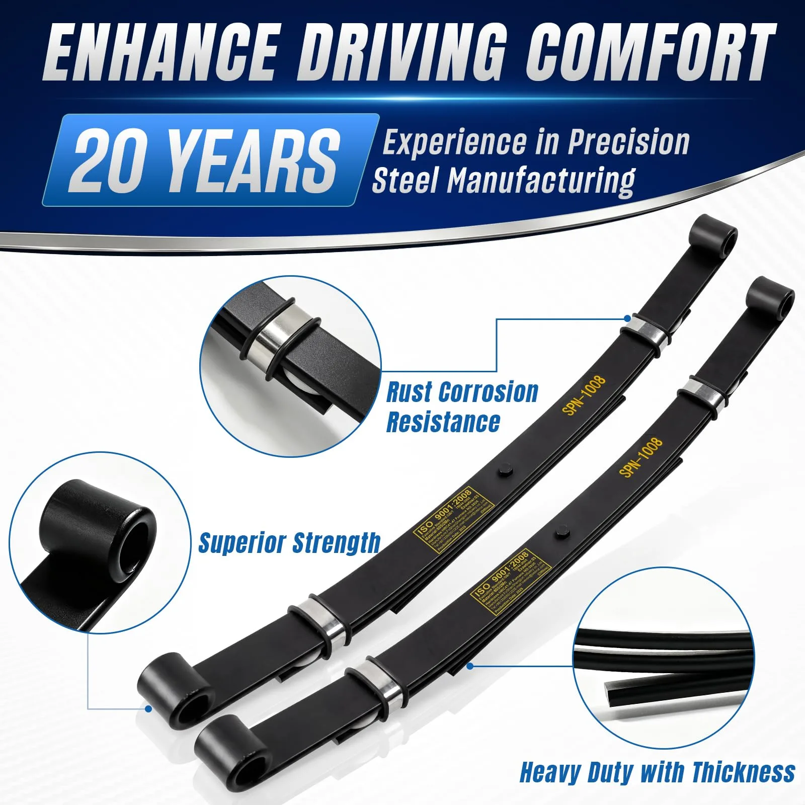 PCACSCT Rear 3-Leaf Spring Kit P8-CCDSHBH-02 for Club Car DS image 2