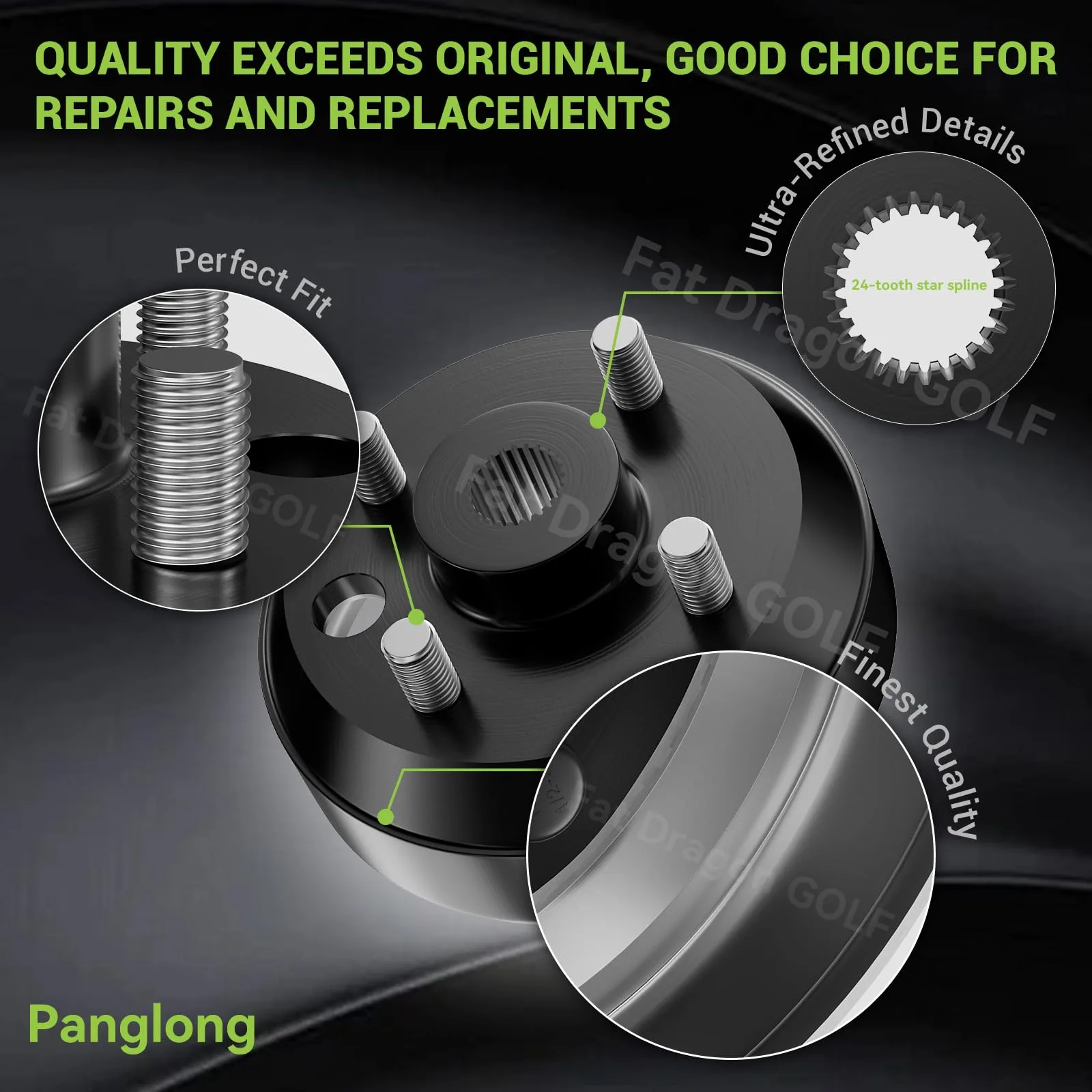 Panglong FDG-054 E-Z-GO TXT Brake Hub Drum Assembly image 2