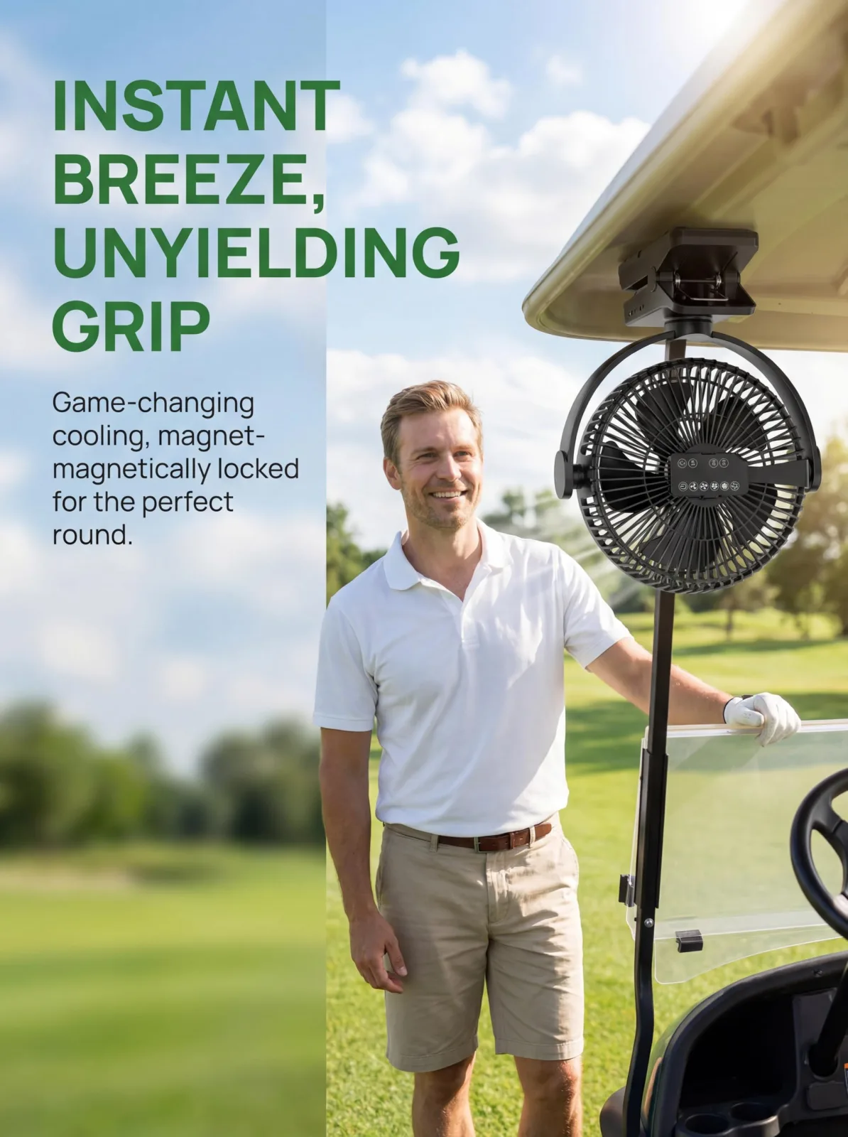 MAGOLFIN YH-F112 8-Inch Magnetic Golf Cart Fan image 4
