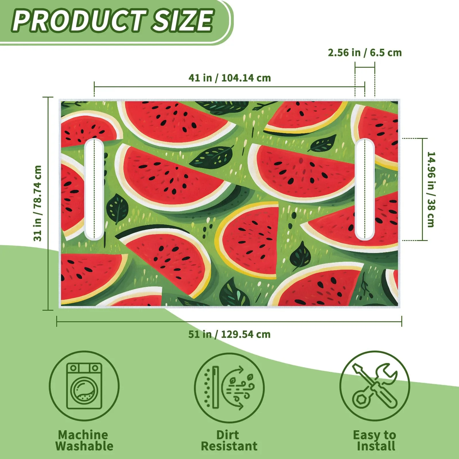 Tiveruda Watermelon Golf Cart Seat Cover, 51 x 31 in image 2