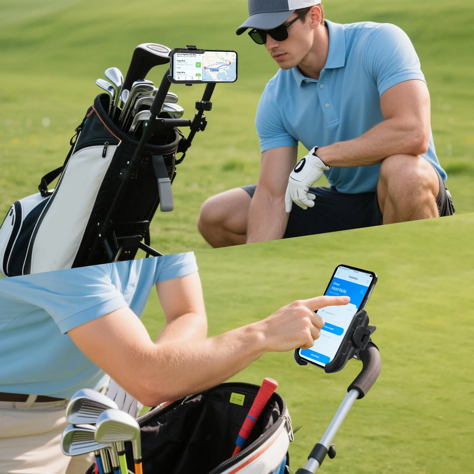 AIPSET AP0622 Golf Cart and Push Cart Phone Holder image 2