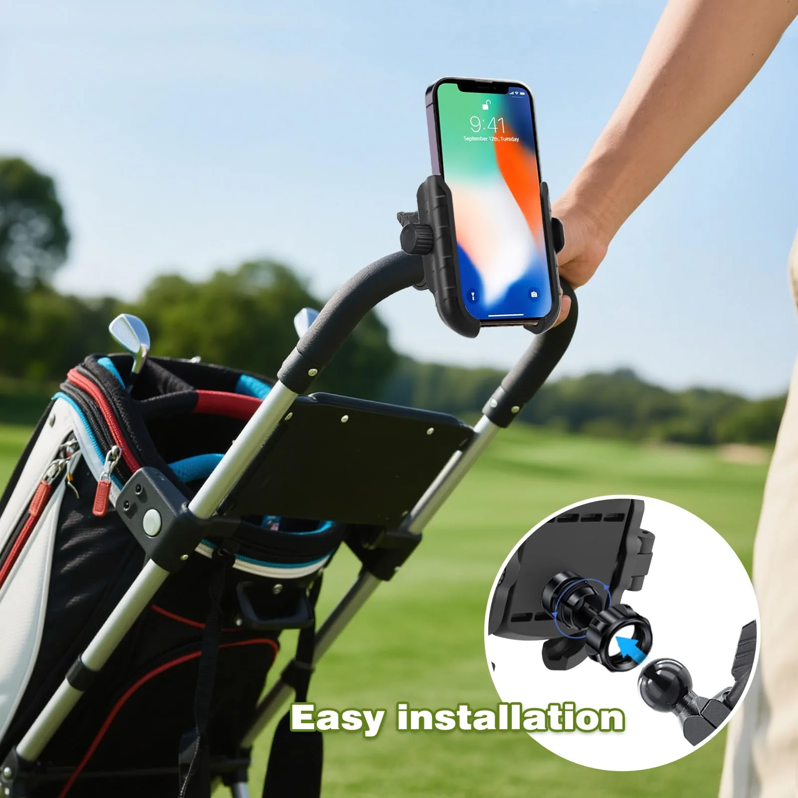 AIPSET AP0622 Golf Cart and Push Cart Phone Holder image 3
