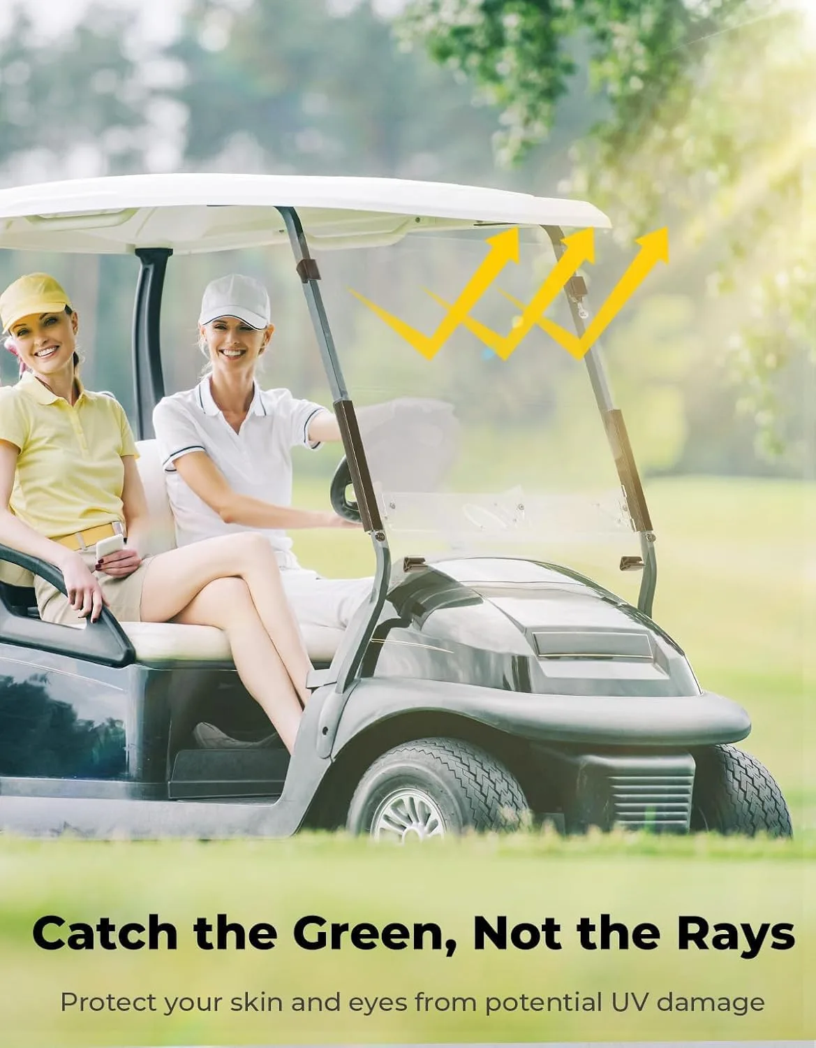 KEMIMOTO Foldable Windshield for Club Car Golf Carts image 4