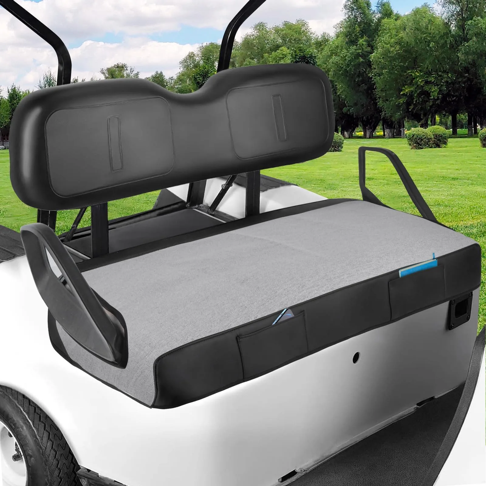 iLSKW Golf Cart Front Seat Cover for Club Car and E-Z-GO