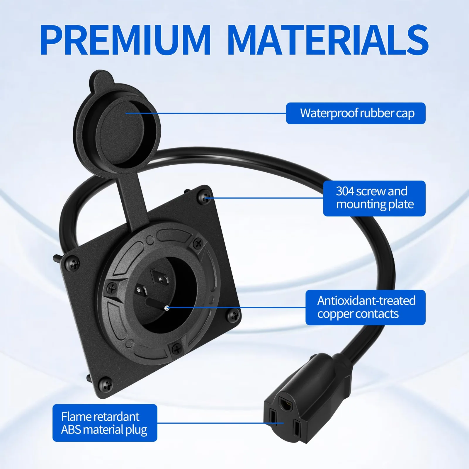 RVBOATPAT SH-TXT36 120V Golf Cart Charging Port Adapter image 4
