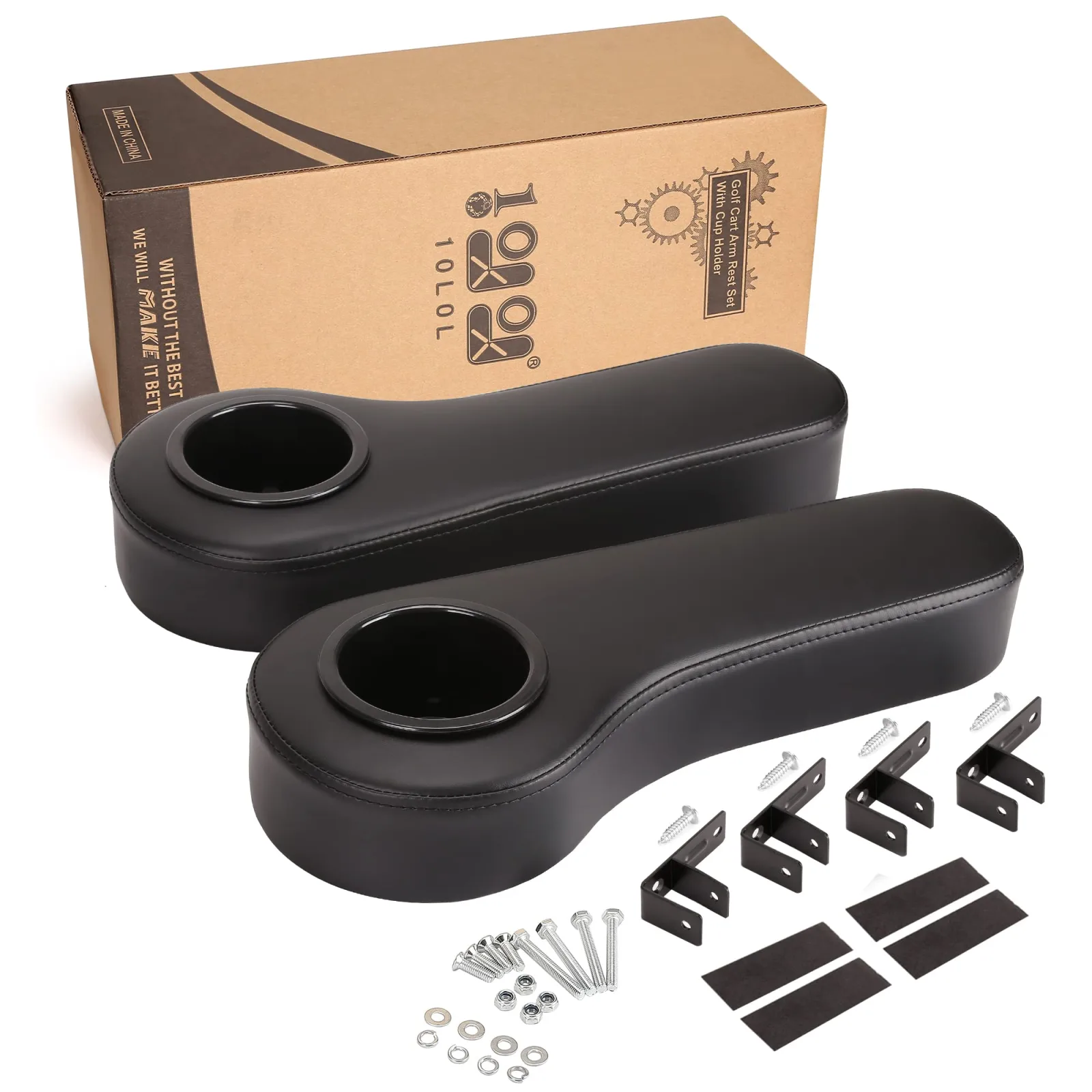 10L0L Golf Cart Rear Seat Armrest and Mirror Set image 2