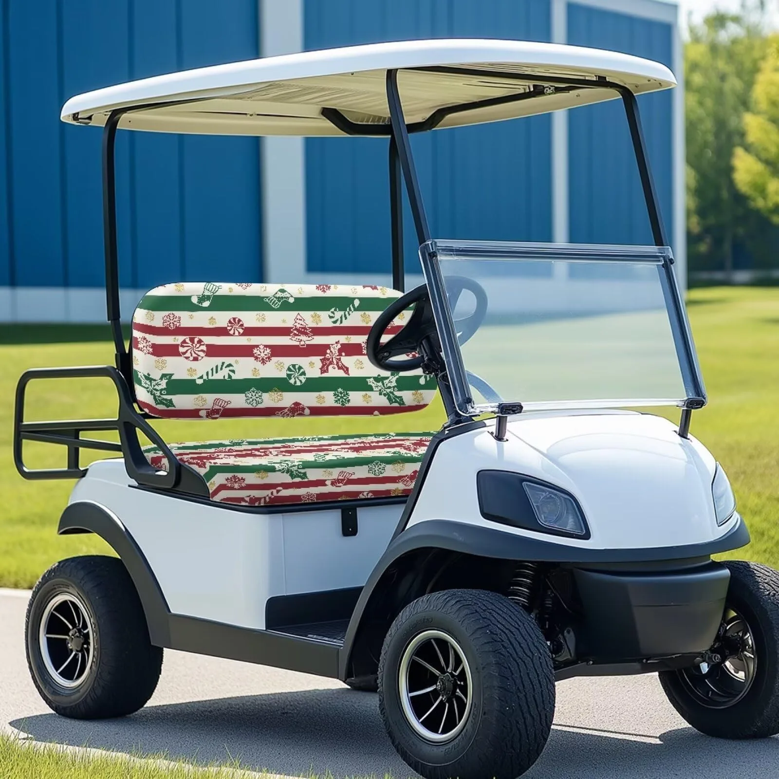 Quidrwyo Christmas Golf Cart Seat Cover Set image 3
