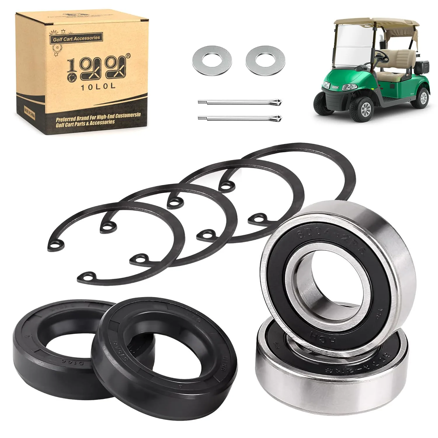 10L0L E-Z-GO Rear Axle Bearing and Seal Kit