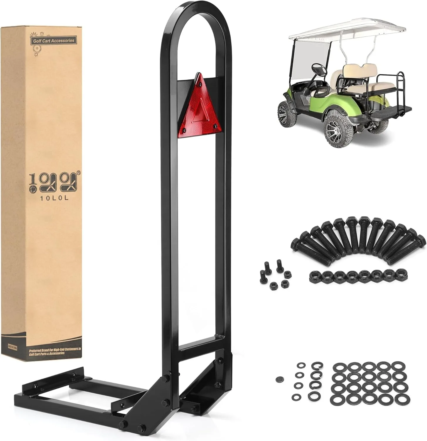 10L0L Golf Cart Rear Seat Grab Bar for Yamaha, E-Z-GO, Club Car