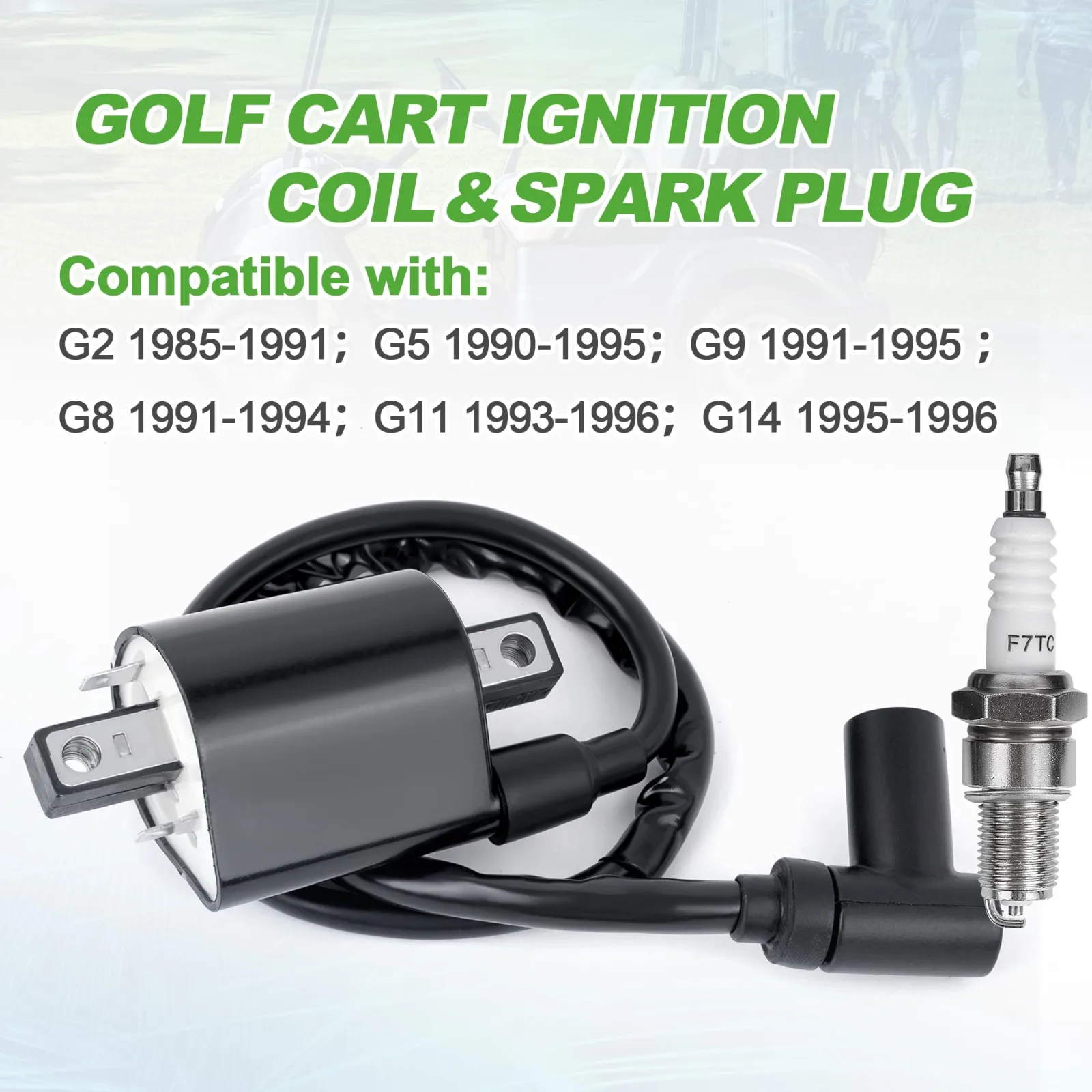 10L0L Ignition Coil and Spark Plug Kit for Yamaha Golf Carts image 3