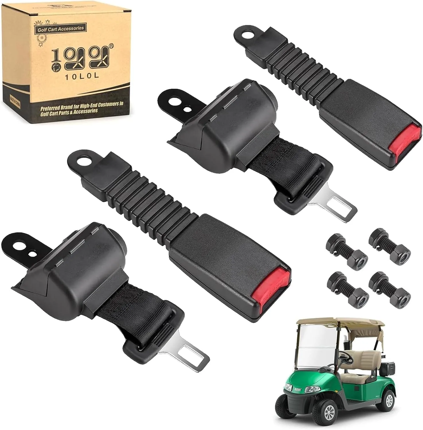 9.99WORLD MALL Universal Golf Cart Seat Belt Kit
