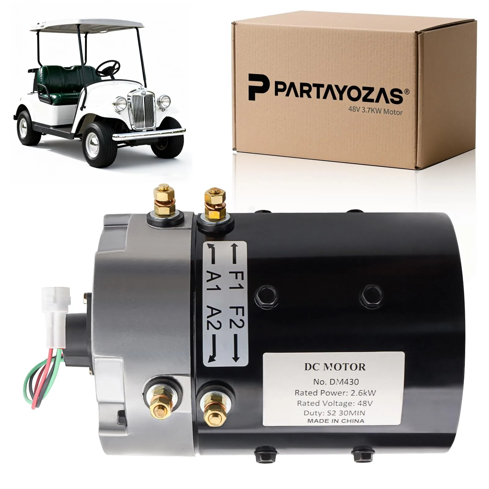 PARTAYOZAS DM430 48V Motor for Yamaha G29 Golf Cart