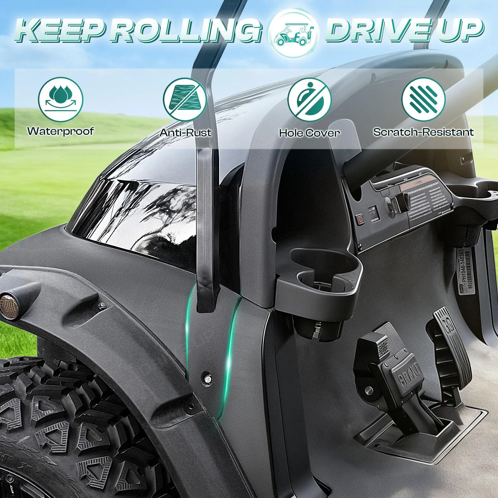DRIVE UP Club Car Precedent Canopy Support Cover Set image 2