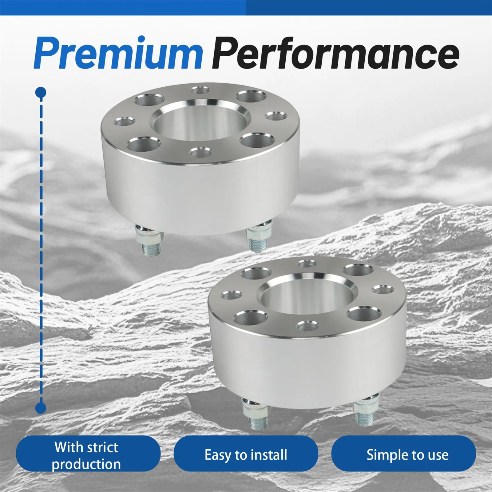 WFLNHB 2-Inch Golf Cart Wheel Spacers 4x101.6mm image 2
