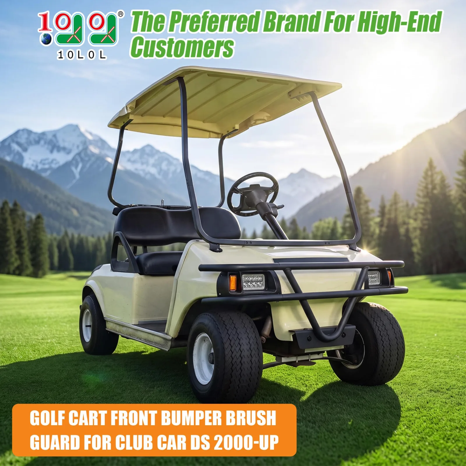 10L0L Front Brush Guard for Club Car DS 1981+ image 2