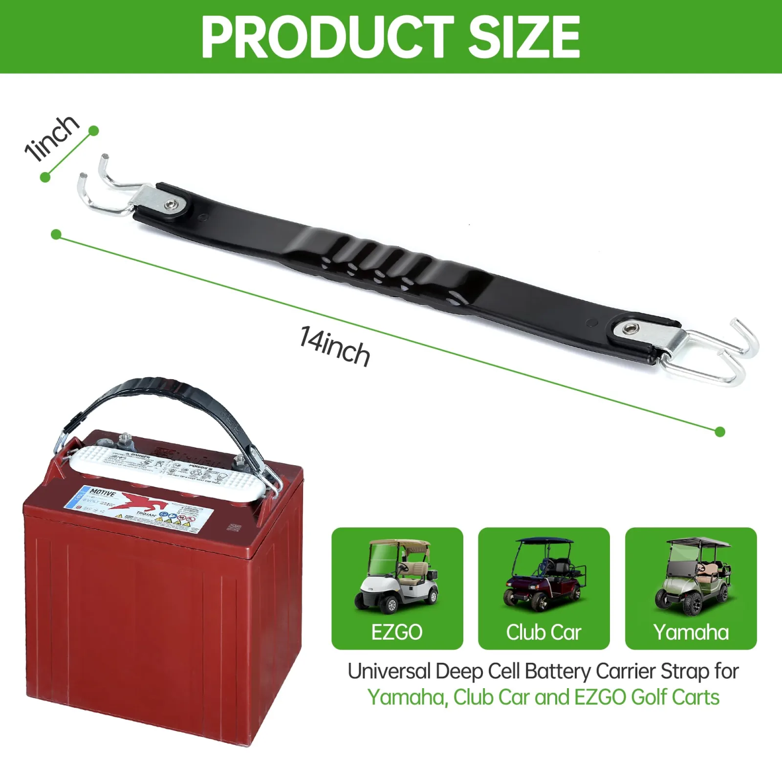 10L0L Golf Cart Battery Lifting Strap B37-00012-4 image 3