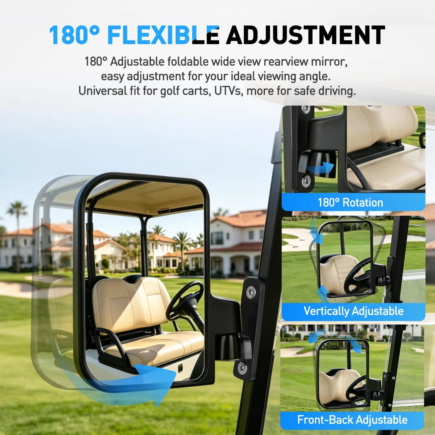 Nilight Mir-G509 Golf Cart Folding Side Mirrors image 3