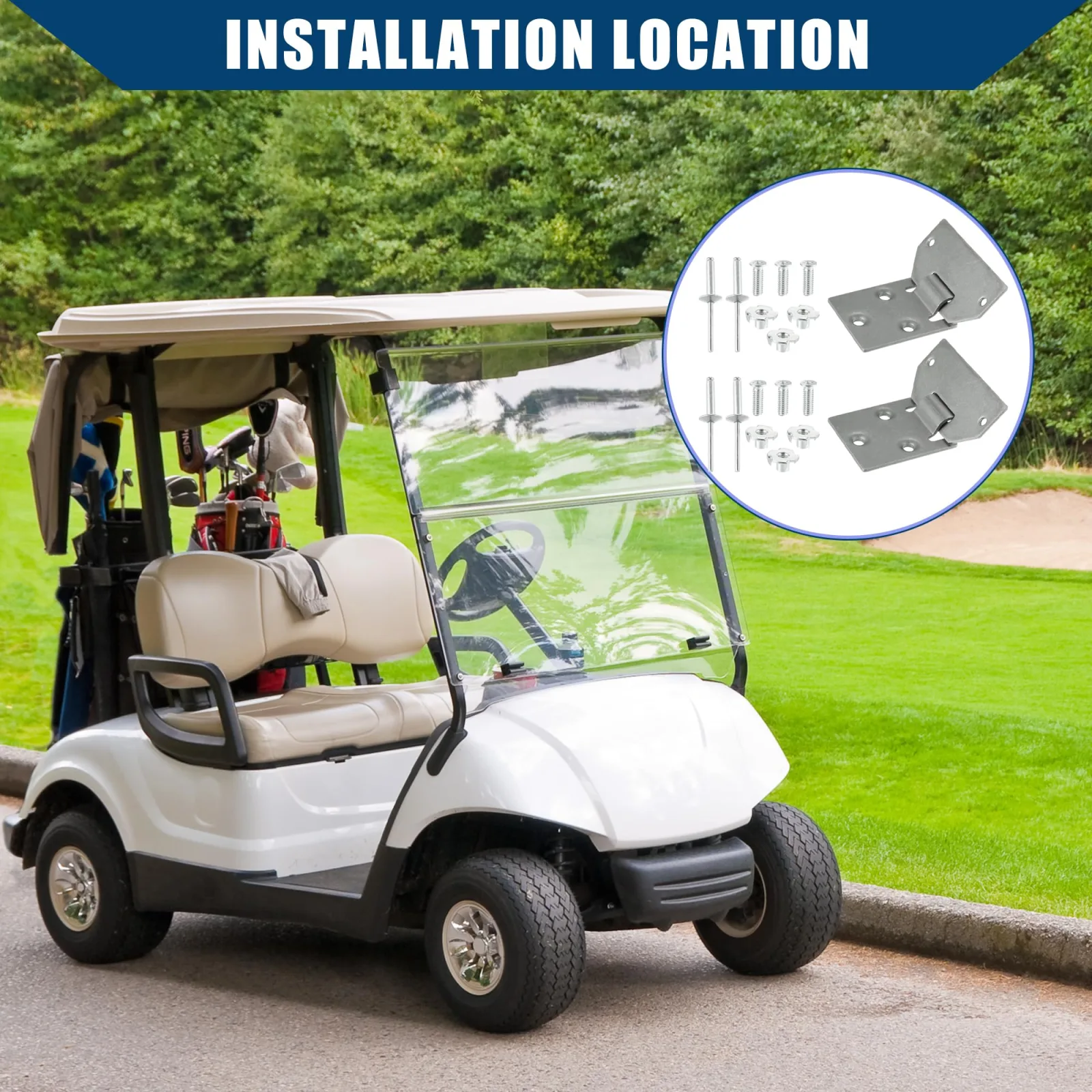 Hihaha Seat Hinge for E-Z-GO TXT, Medalist, MPT & Shuttle image 2