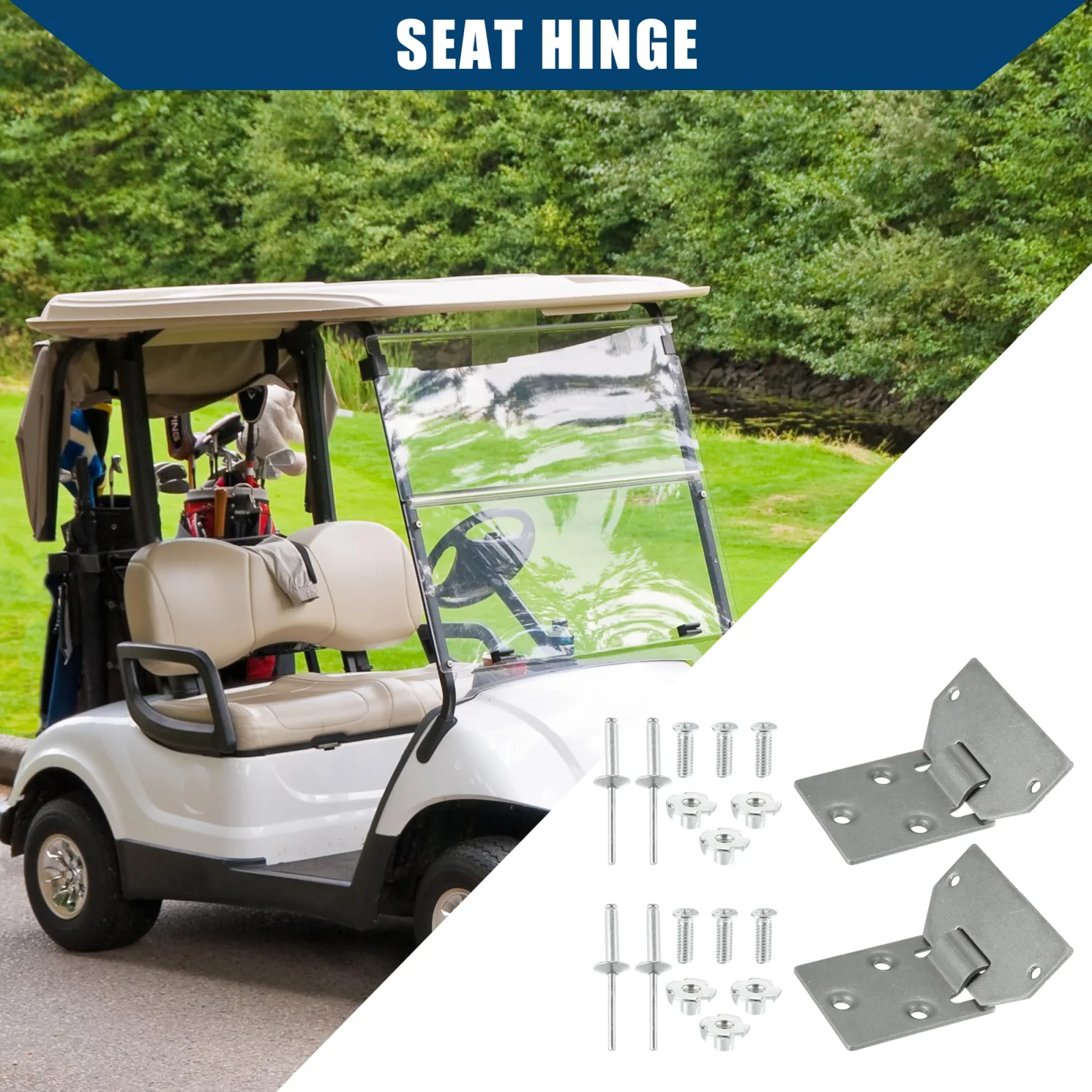 Hihaha Seat Hinge for E-Z-GO TXT, Medalist, MPT & Shuttle image 3