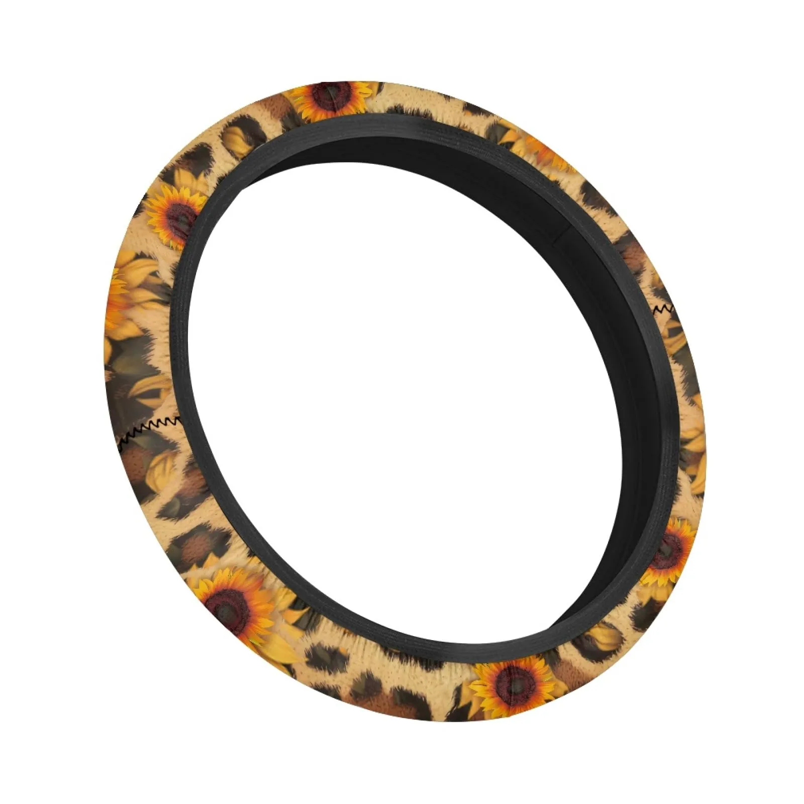 INSTANTARTS Sunflower Leopard Golf Cart Steering Wheel Cover image 2