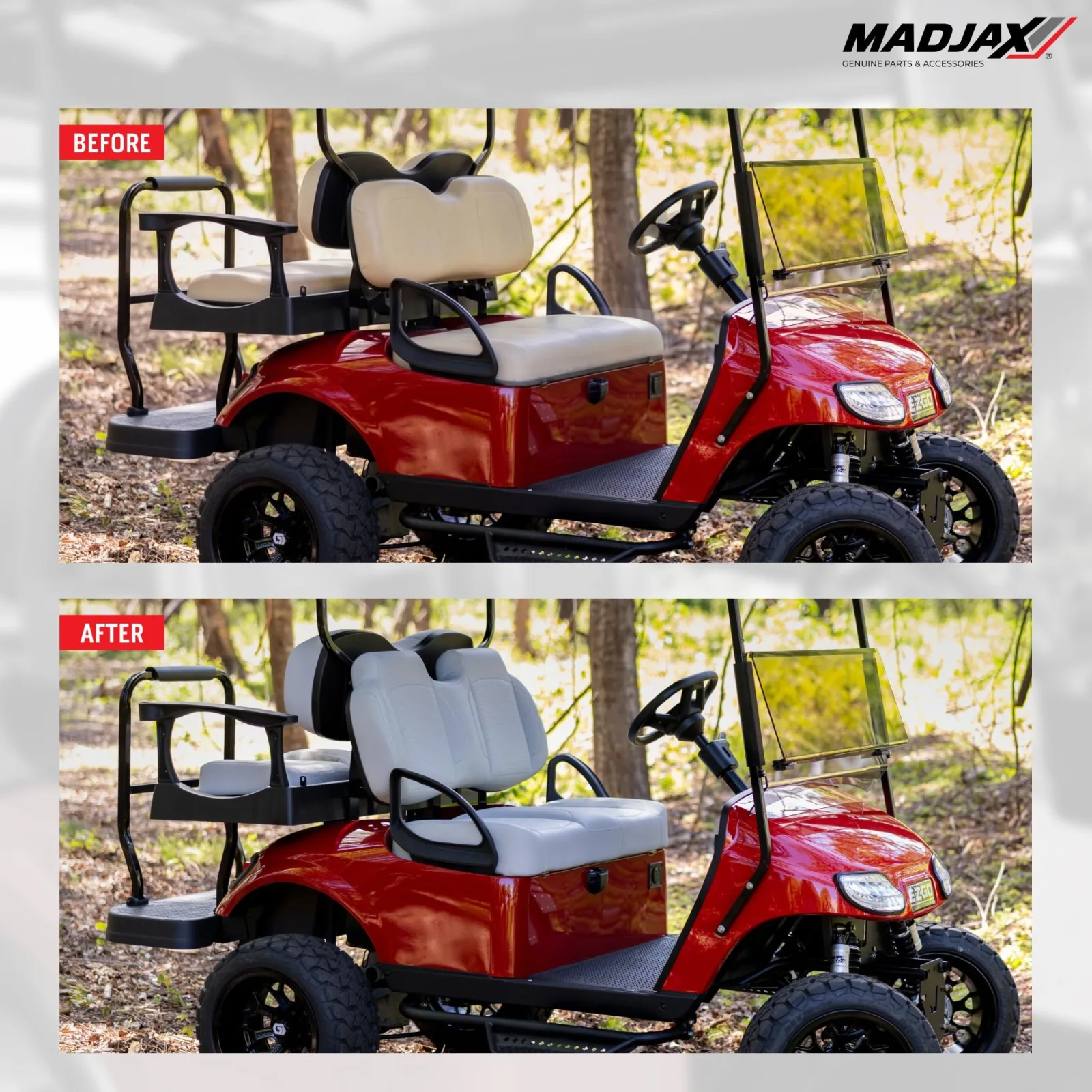 MadJax Aspen Front & Rear Seat Cushions for E-Z-GO image 3