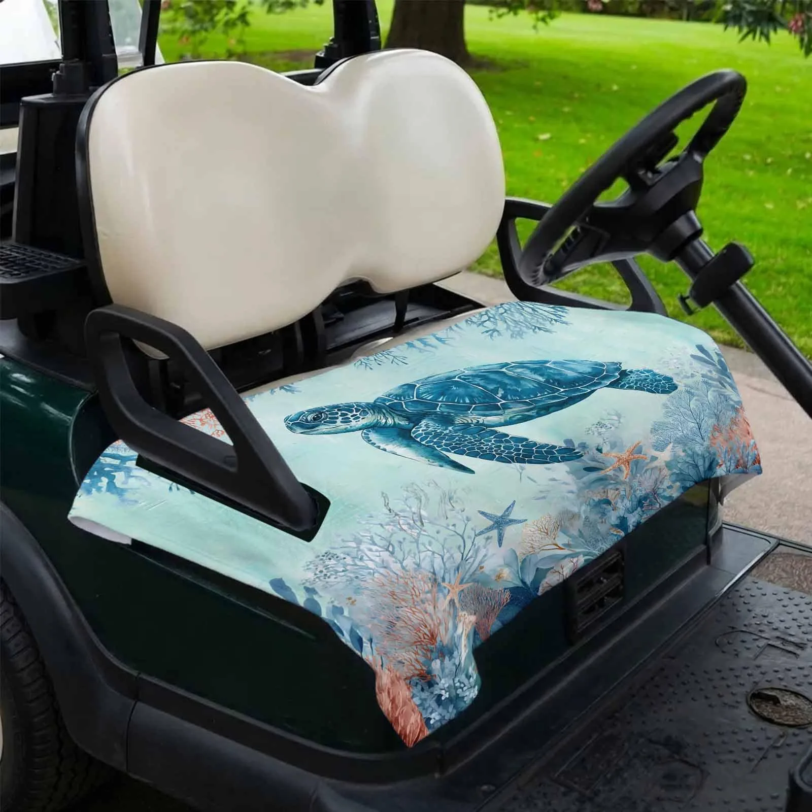 DecorLovee Golf Cart Seat Cover Towel, Turquoise, 51 x 31 in image 2