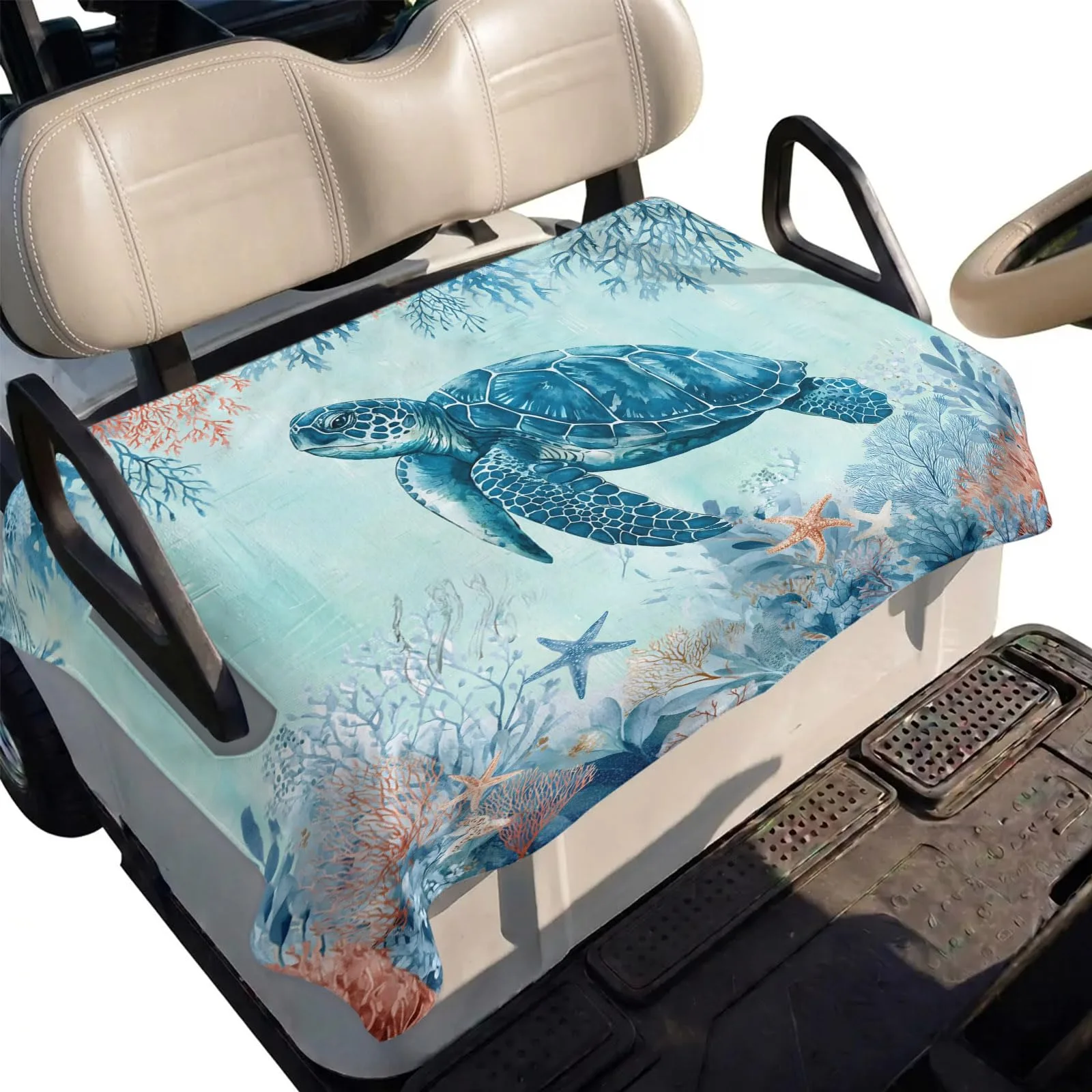 DecorLovee Golf Cart Seat Cover Towel, Turquoise, 51 x 31 in