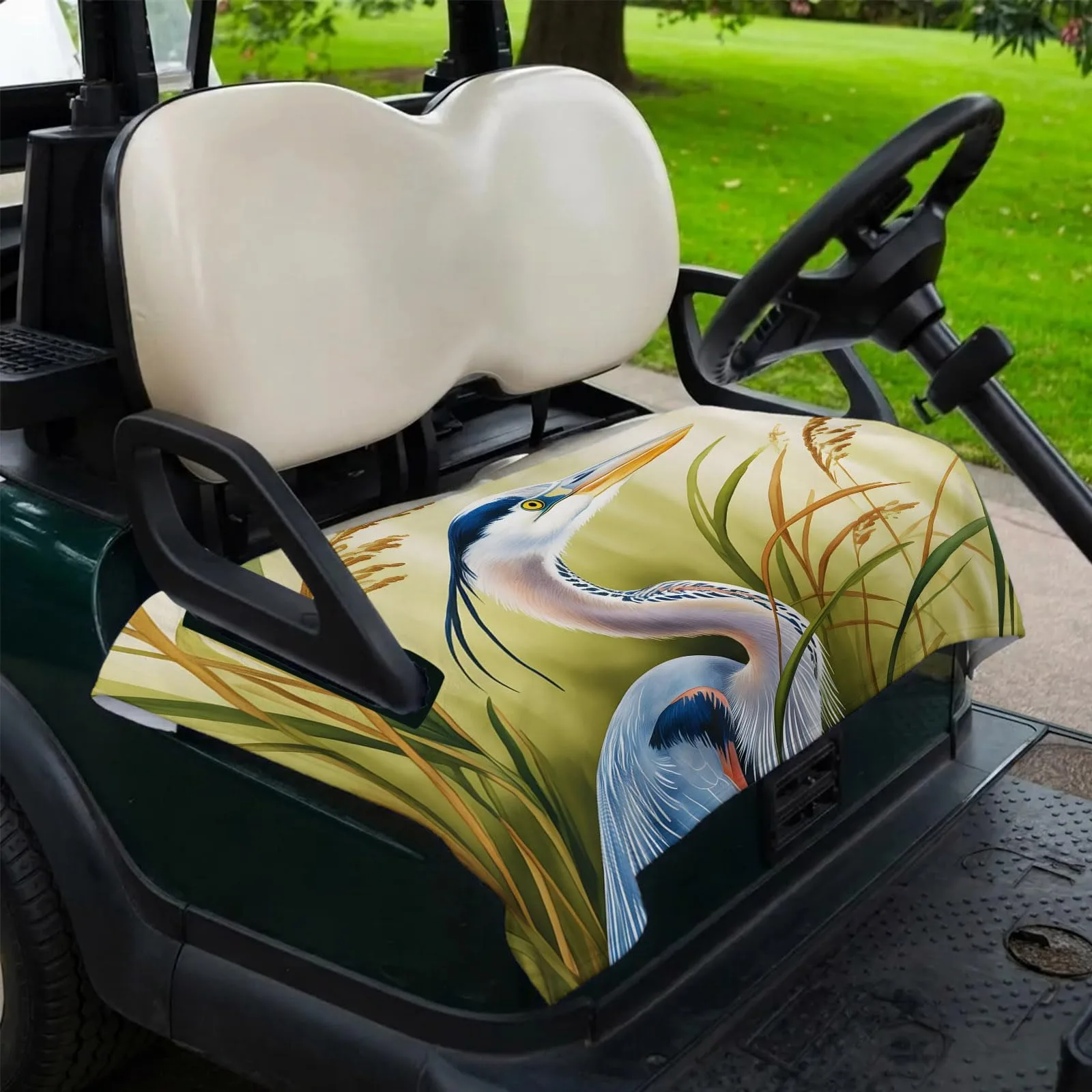 Trosturdspn Coastal Heron Golf Cart Seat Cover Blanket