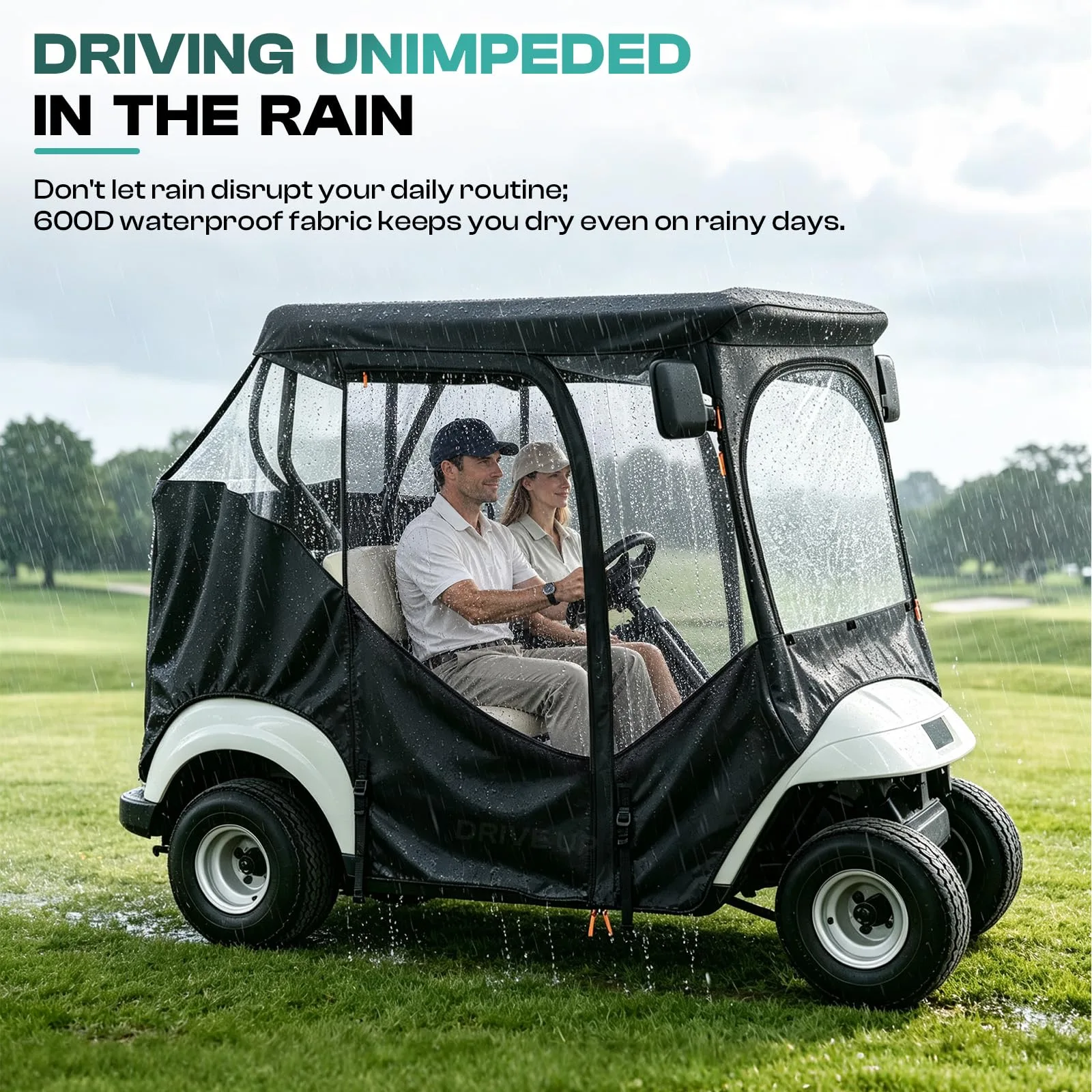 DRIVE UP EZGO RXV & TXT 58" 2-Passenger Golf Cart Enclosure E0020 image 4