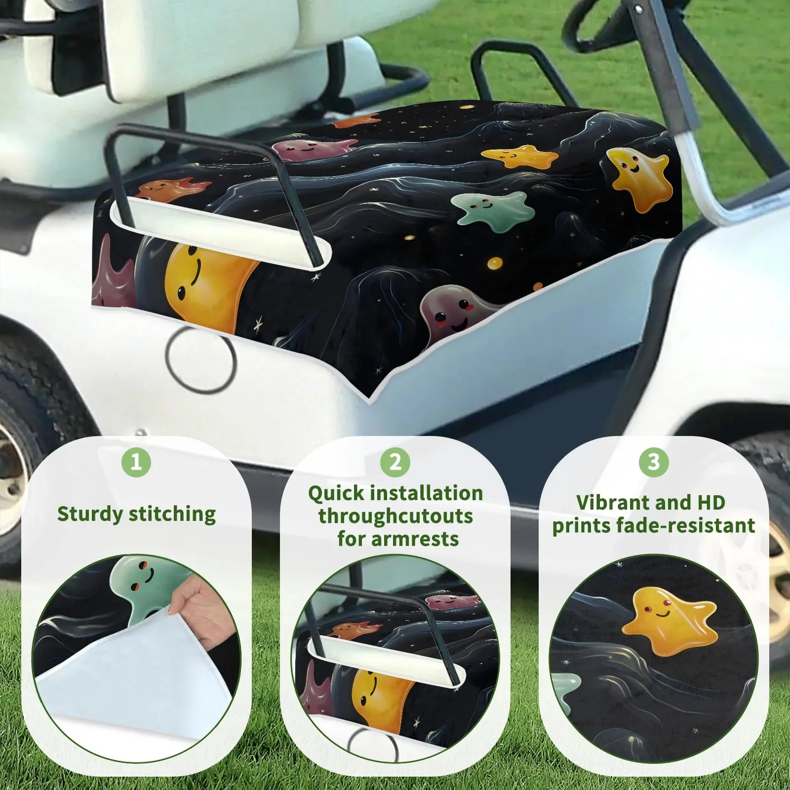 Tiveruda Golf Cart Seat Cover for Double Seats, 51 x 31 in image 3