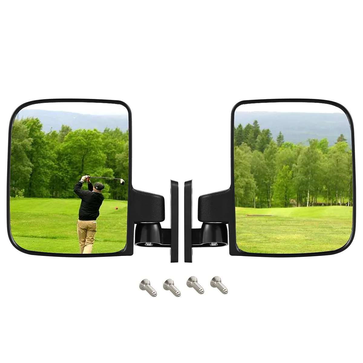 SAMXOMAP Folding Golf Cart Side Mirrors for E-Z-GO, Yamaha