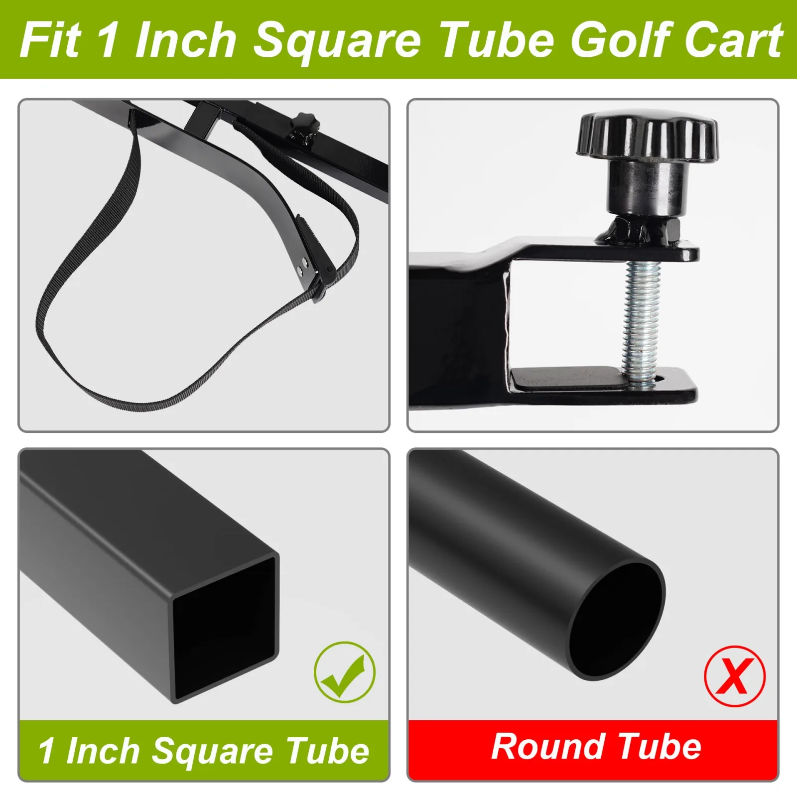 RUTU Adjustable Golf Cart Bag Holder for Rear Seats image 3