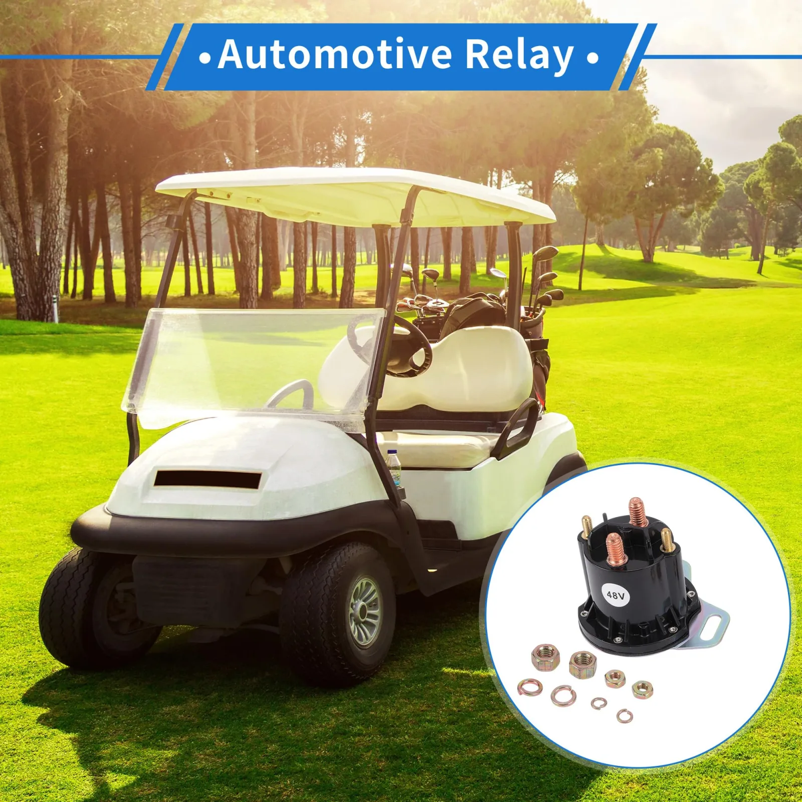 VekAuto 48V 150A Solenoid Relay for E-Z-GO RXV Golf Carts image 2