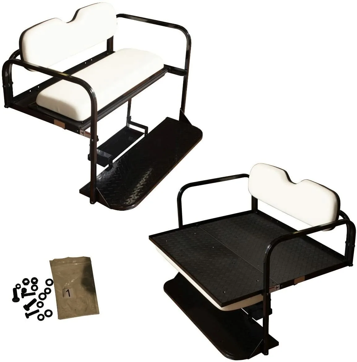 Performance Plus Carts Rear Flip Seat Kit for Club Car Precedent/Tempo/Onward (2004-Up)