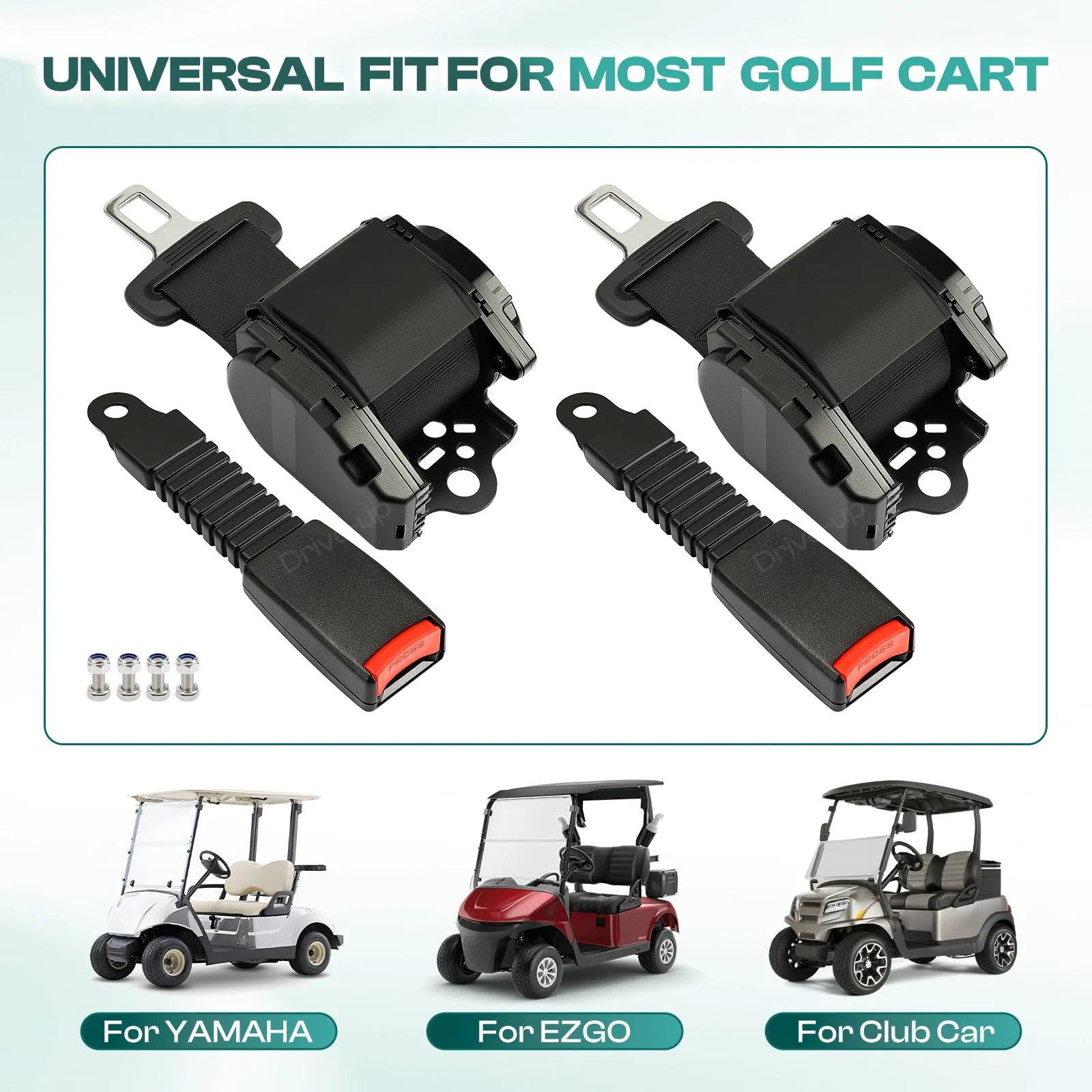 DRIVE UP DU00326 Retractable Golf Cart Seat Belt image 3