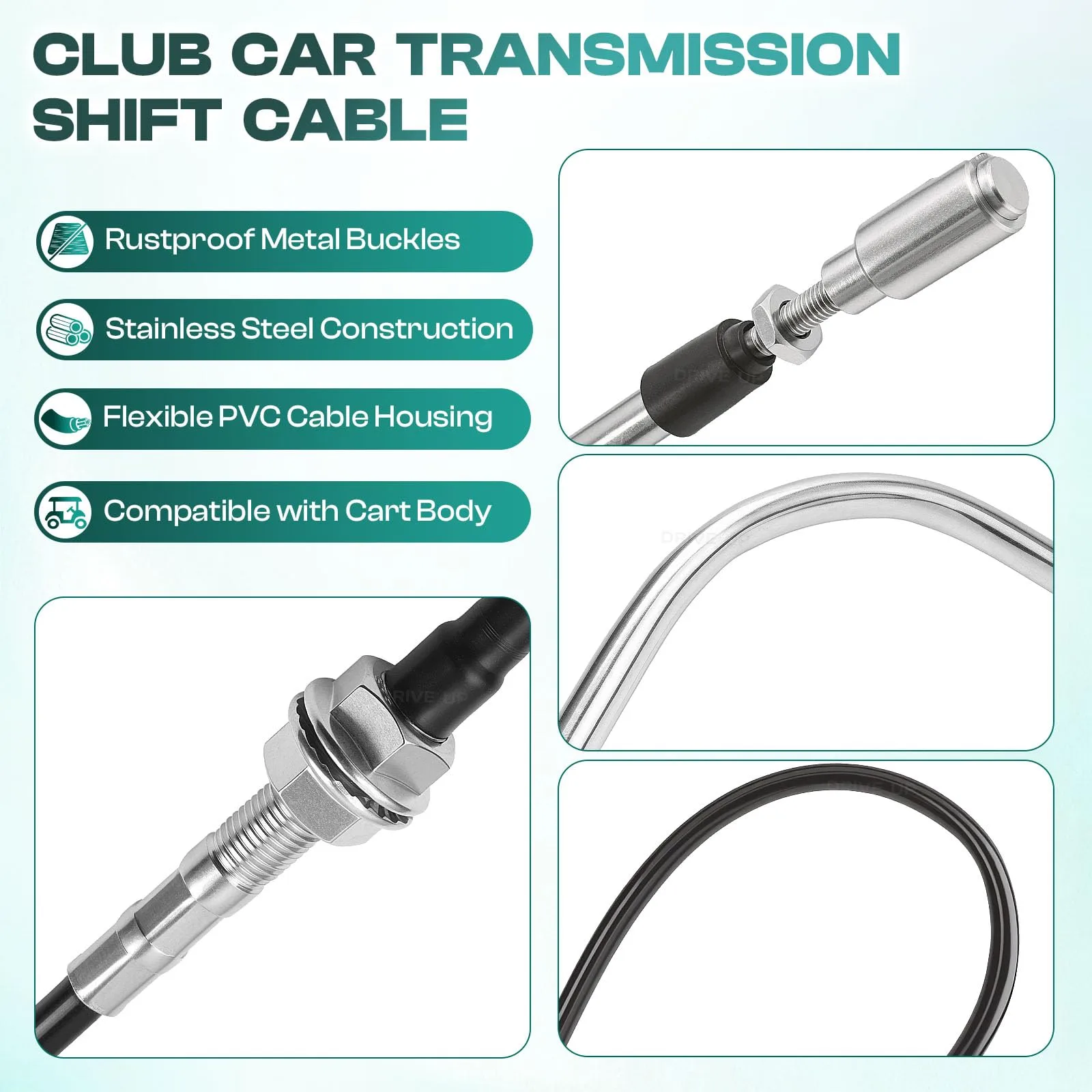 DRIVE UP Club Car DS Forward Reverse Shift Cable image 3